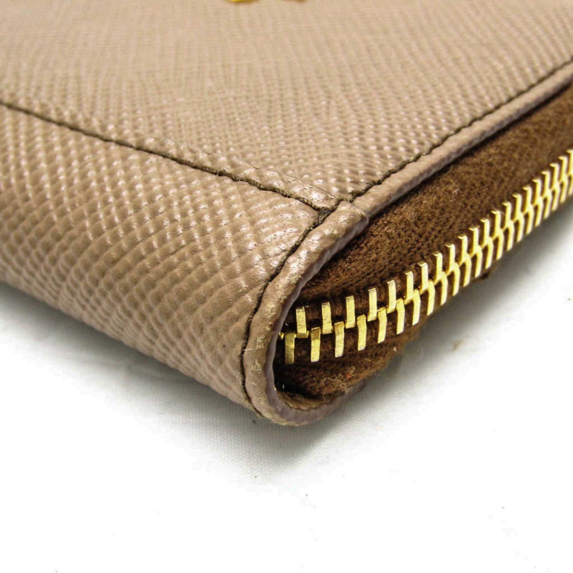 Prada Prada Saffiano Women's Leather Coin Purse/coin Case Brown Size ONE SIZE - 4 Thumbnail