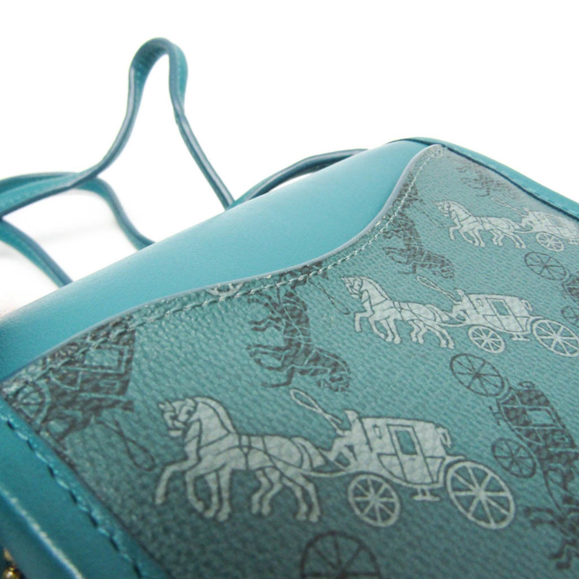 Coach Coach 2891 Women's Leather,PVC Shoulder Bag Blue Size ONE SIZE - 9 Thumbnail