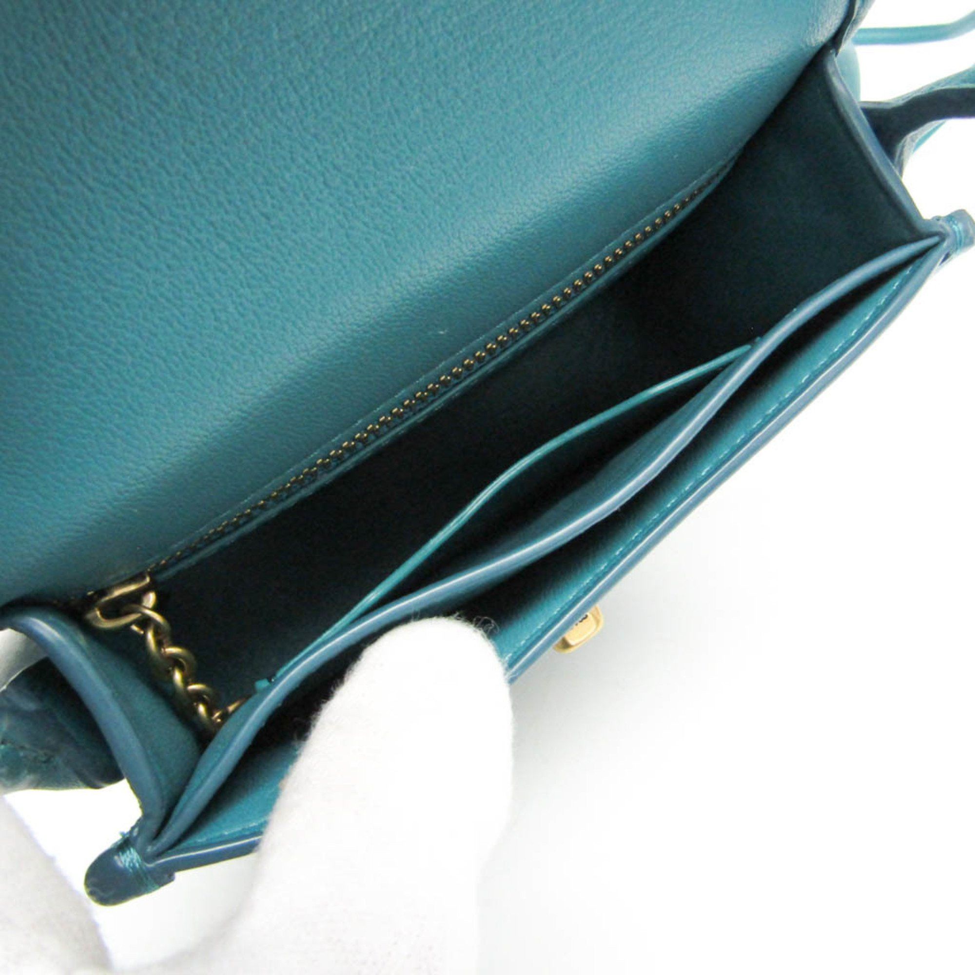 Coach Coach 2891 Women's Leather,PVC Shoulder Bag Blue Size ONE SIZE - 3 Thumbnail