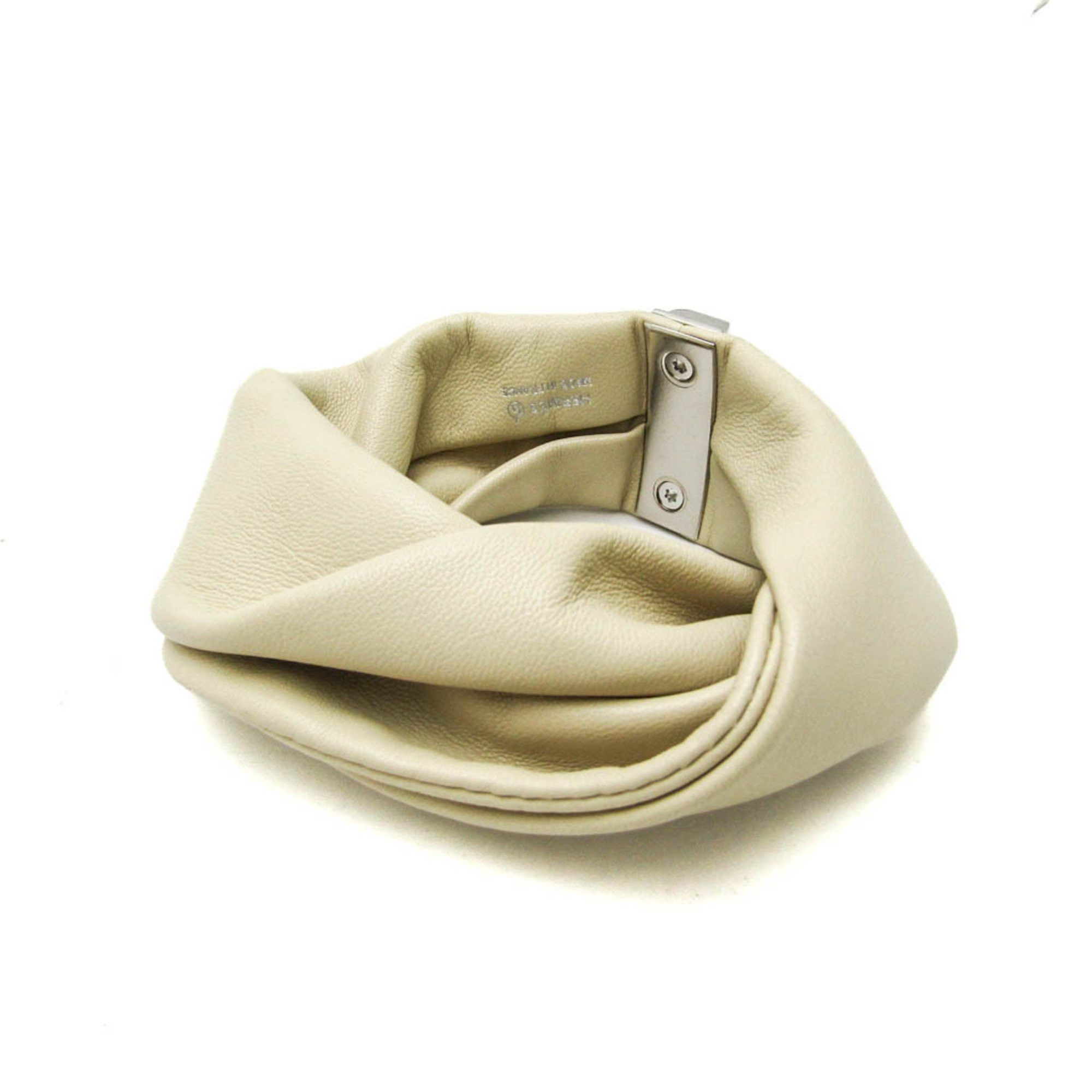 Hermes Hermes Medor Petit H Leather Bangle Light Beige Size ONE SIZE - 2 Thumbnail