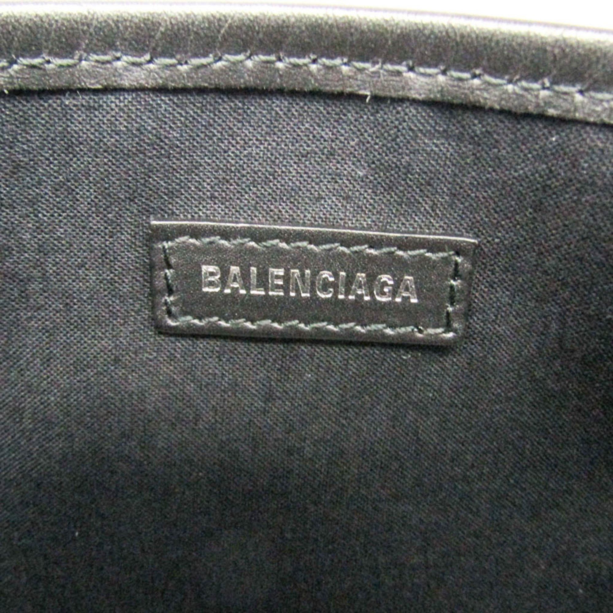 Balenciaga Balenciaga Navy Cabas M 339936 Men,Women Canvas,Leather Handbag,Tote Bag Black,Off-white Size ONE SIZE - 11 Thumbnail