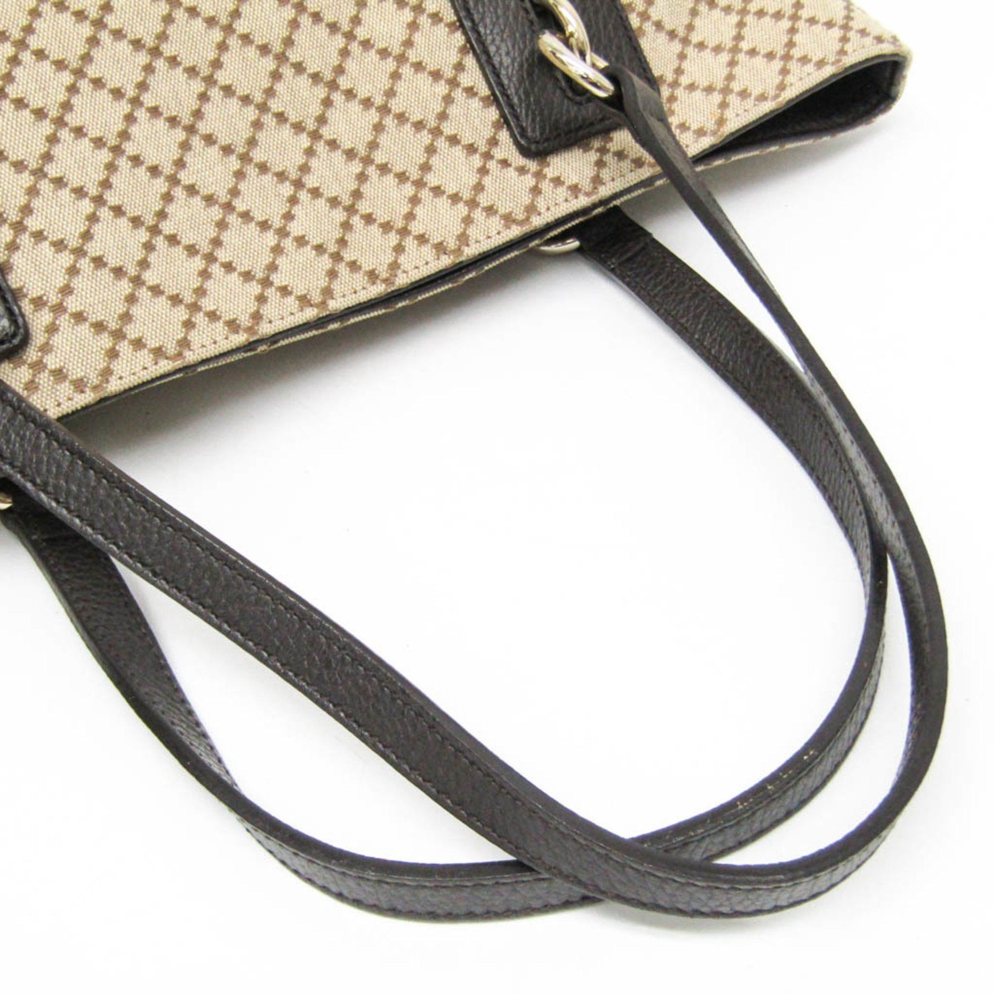 Gucci Gucci Diamante 353706 Men,Women Canvas,Leather Tote Bag Beige,Brown Size ONE SIZE - 6 Thumbnail
