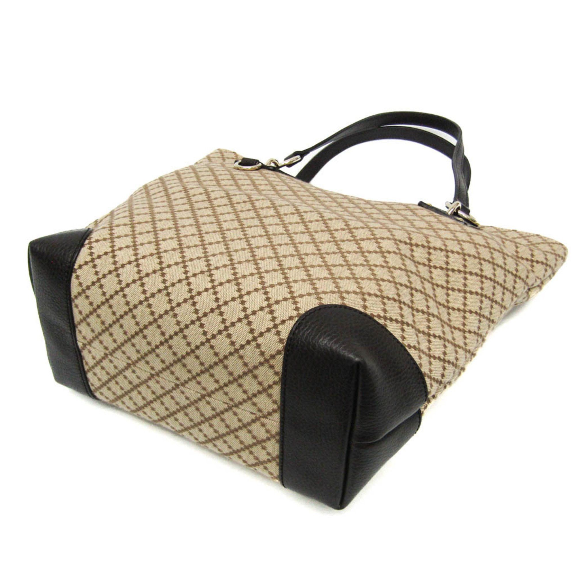 Gucci Gucci Diamante 353706 Men,Women Canvas,Leather Tote Bag Beige,Brown Size ONE SIZE - 2 Thumbnail
