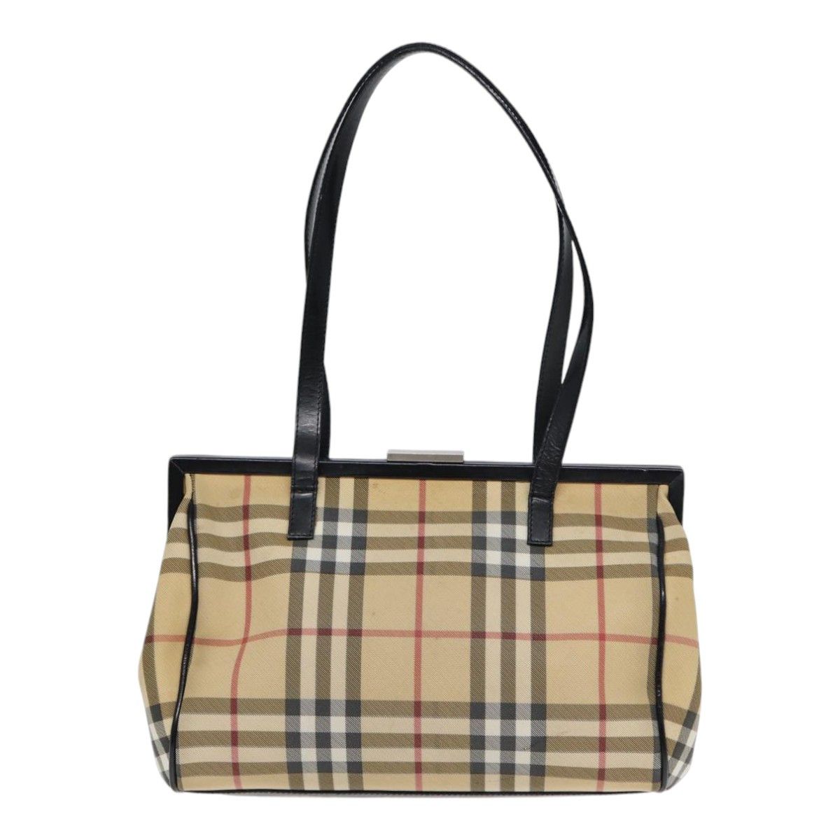Burberry Nova Check Beige Canvas Shoulder Bag (Pre-Owned) Size ONE SIZE - 2 Thumbnail