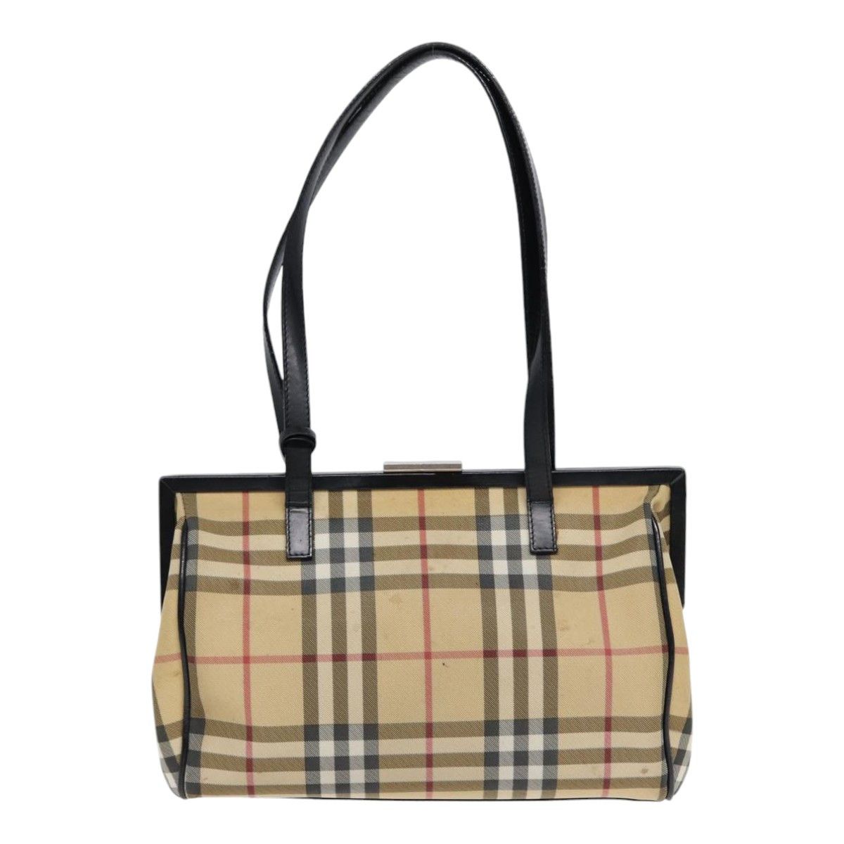 Burberry Nova Check Beige Canvas Shoulder Bag (Pre-Owned) Size ONE SIZE - 18 Thumbnail