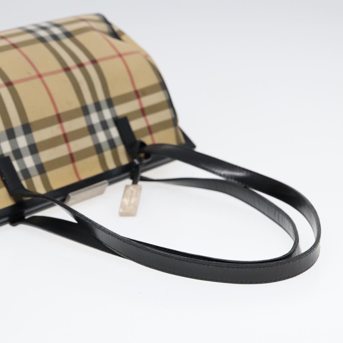 Burberry Nova Check Beige Canvas Shoulder Bag (Pre-Owned) Size ONE SIZE - 4 Thumbnail