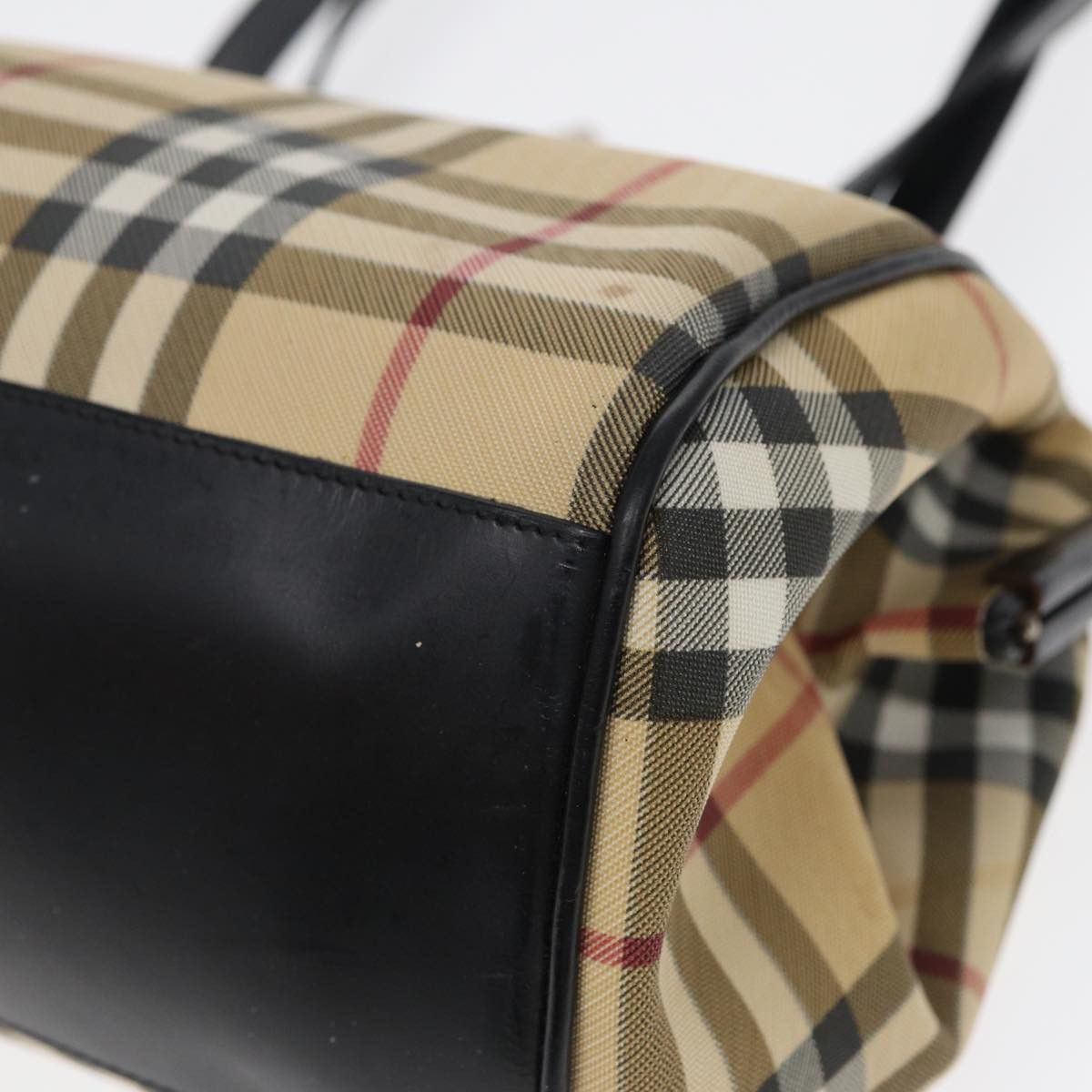 Burberry Nova Check Beige Canvas Shoulder Bag (Pre-Owned) Size ONE SIZE - 13 Thumbnail