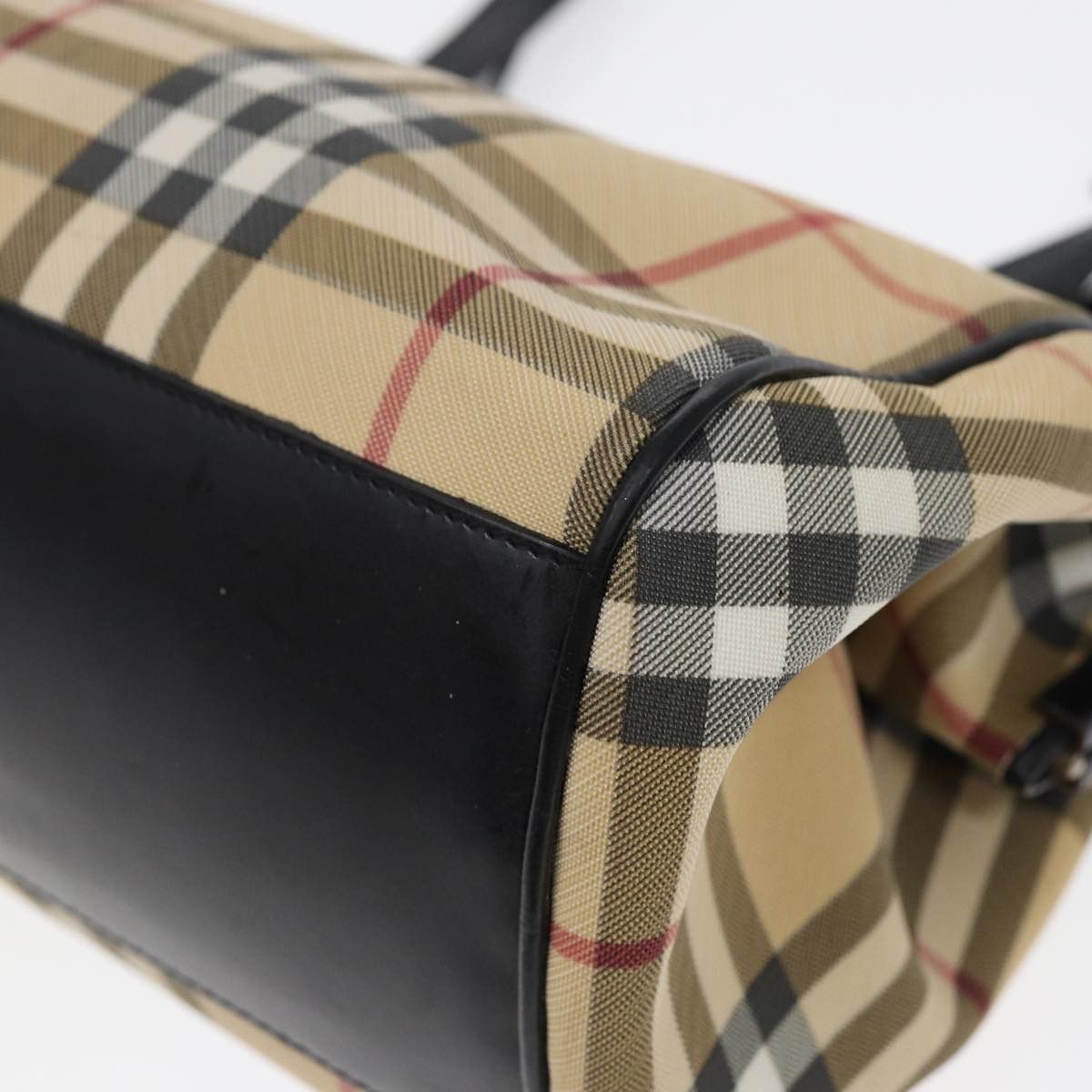 Burberry Nova Check Beige Canvas Shoulder Bag (Pre-Owned) Size ONE SIZE - 5 Thumbnail