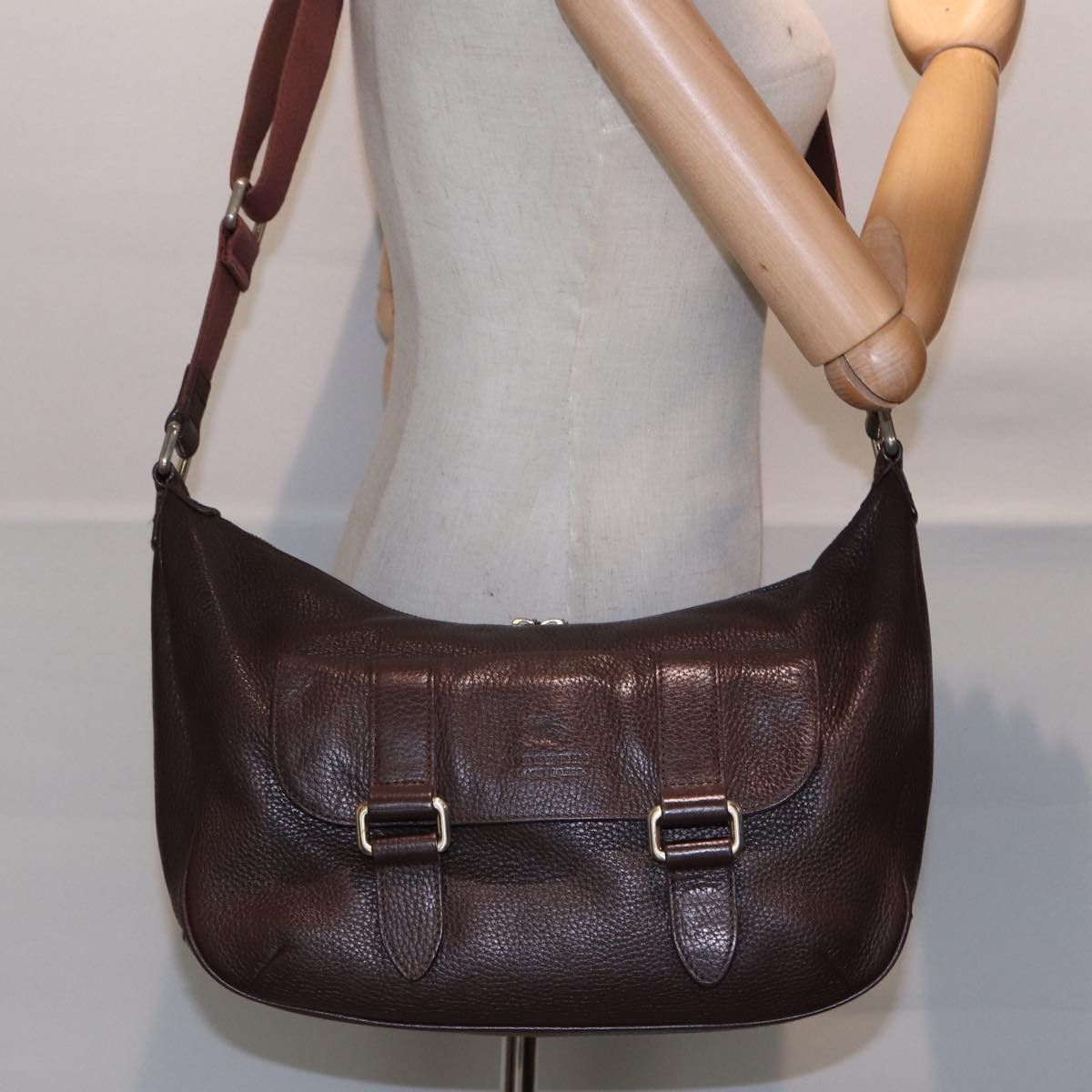 Burberry Nova Check Brown Leather Shoulder Bag (Pre-Owned) Size ONE SIZE - 10 Thumbnail