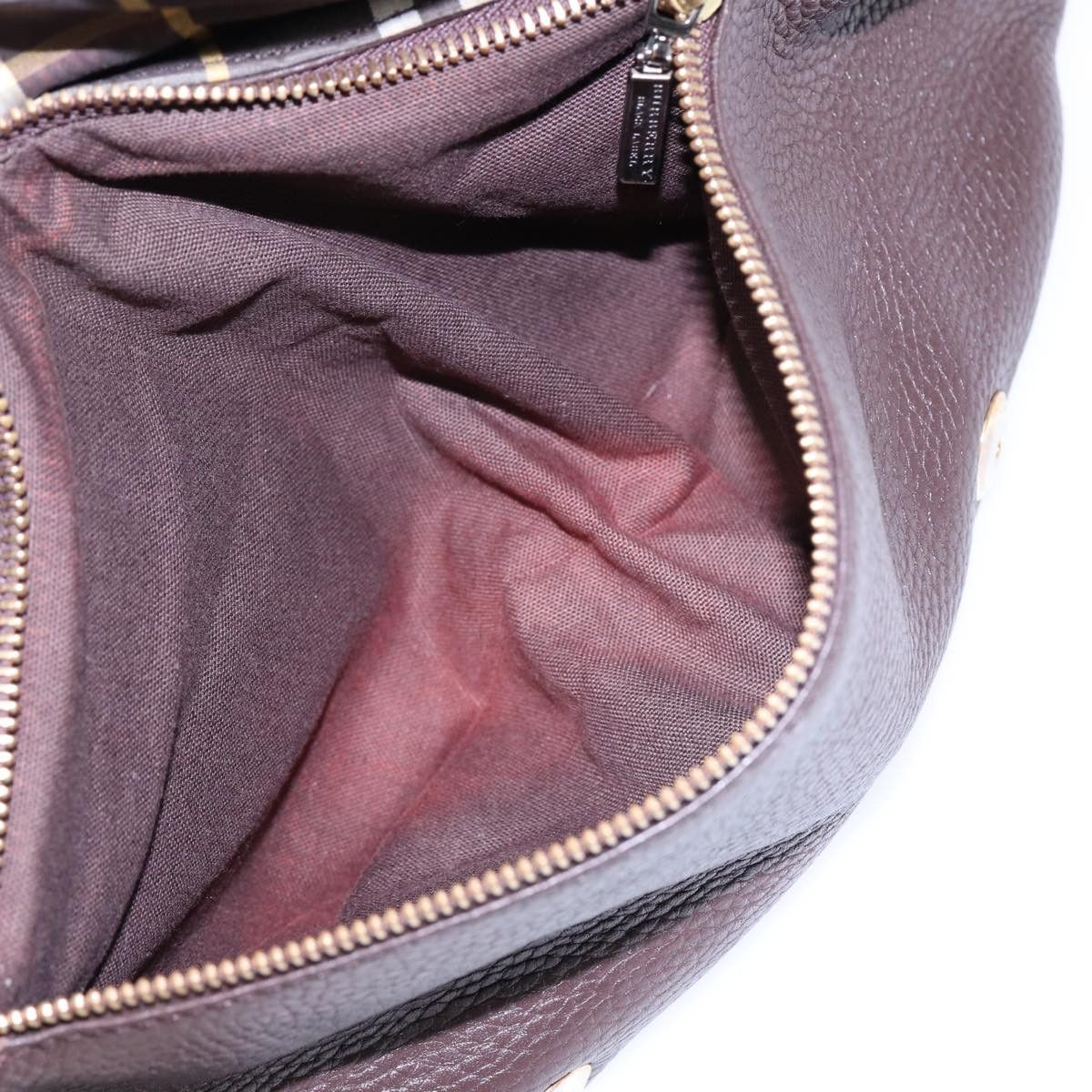 Burberry Nova Check Brown Leather Shoulder Bag (Pre-Owned) Size ONE SIZE - 9 Thumbnail