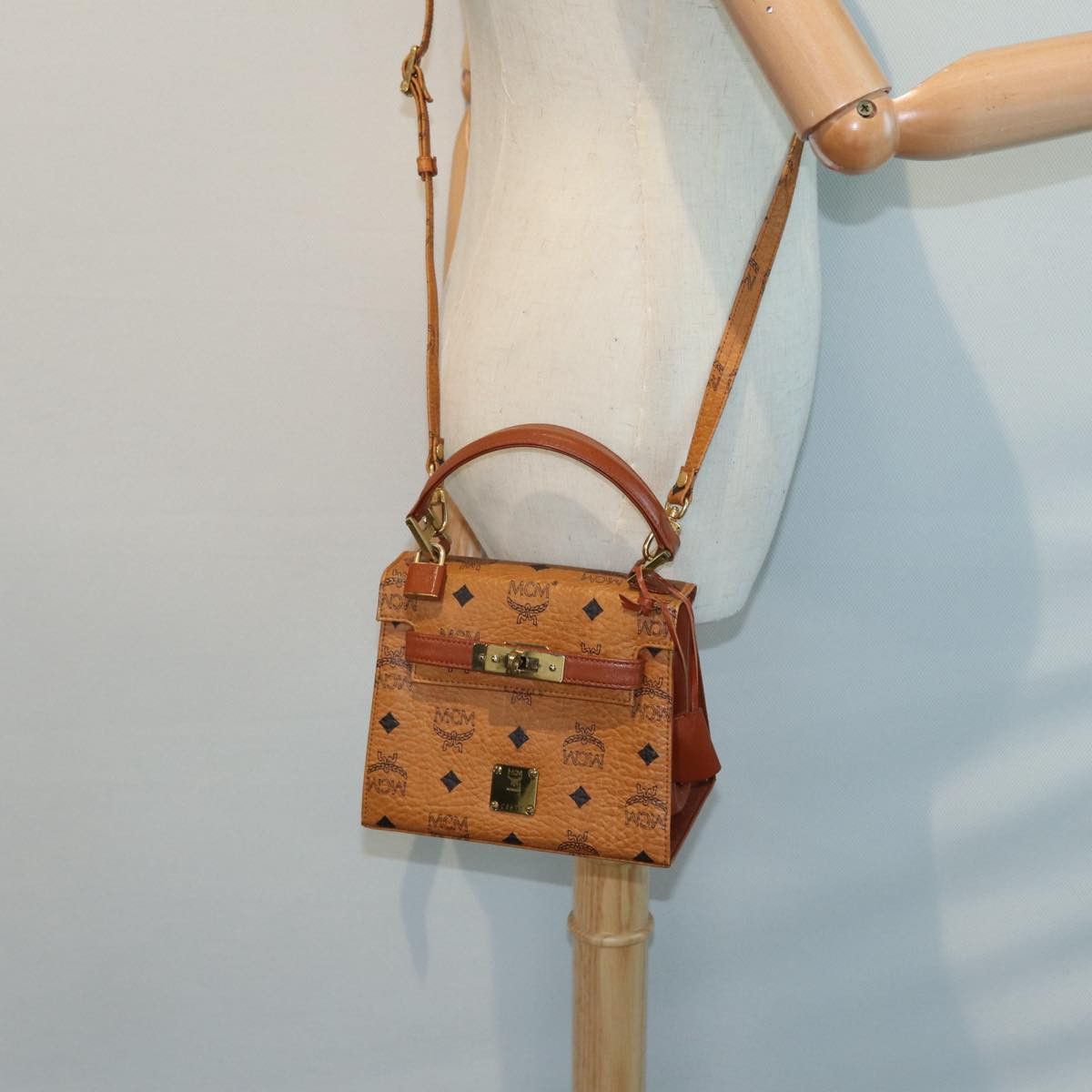 MCM Visetos Brown Leather Handbag (Pre-Owned) Size ONE SIZE - 16 Thumbnail