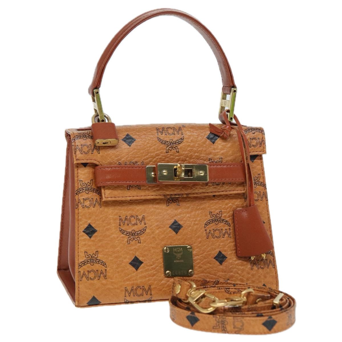 MCM Visetos Brown Leather Handbag (Pre-Owned) Size ONE SIZE - 19 Thumbnail
