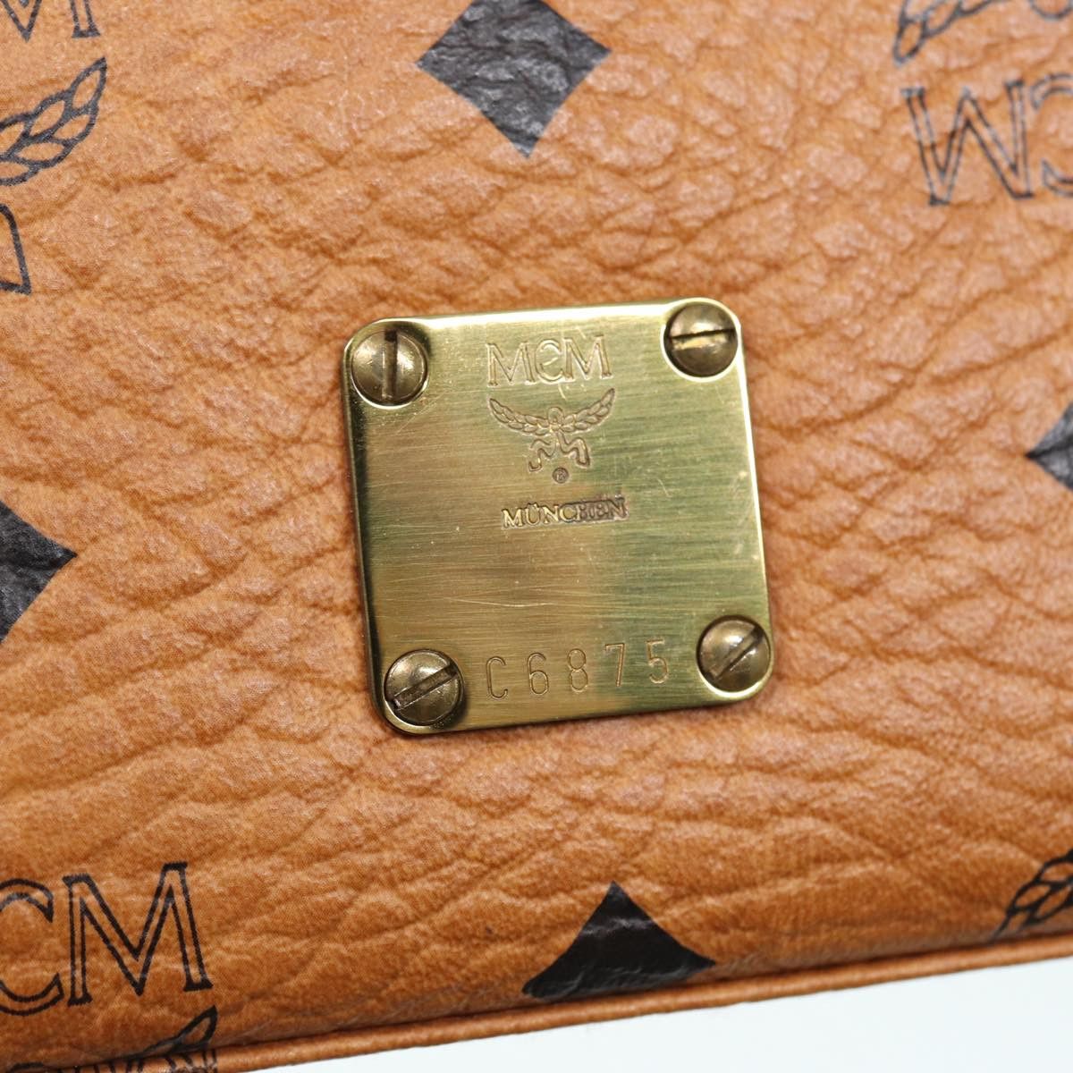 MCM Visetos Brown Leather Handbag (Pre-Owned) Size ONE SIZE - 8 Thumbnail