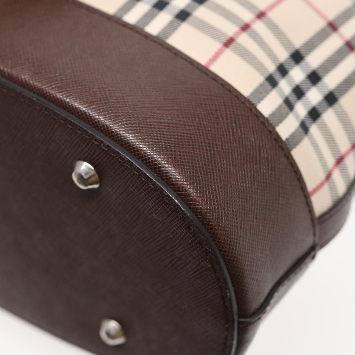 Burberry Nova Check Brown Canvas Tote Bag (Pre-Owned) Size ONE SIZE - 7 Thumbnail
