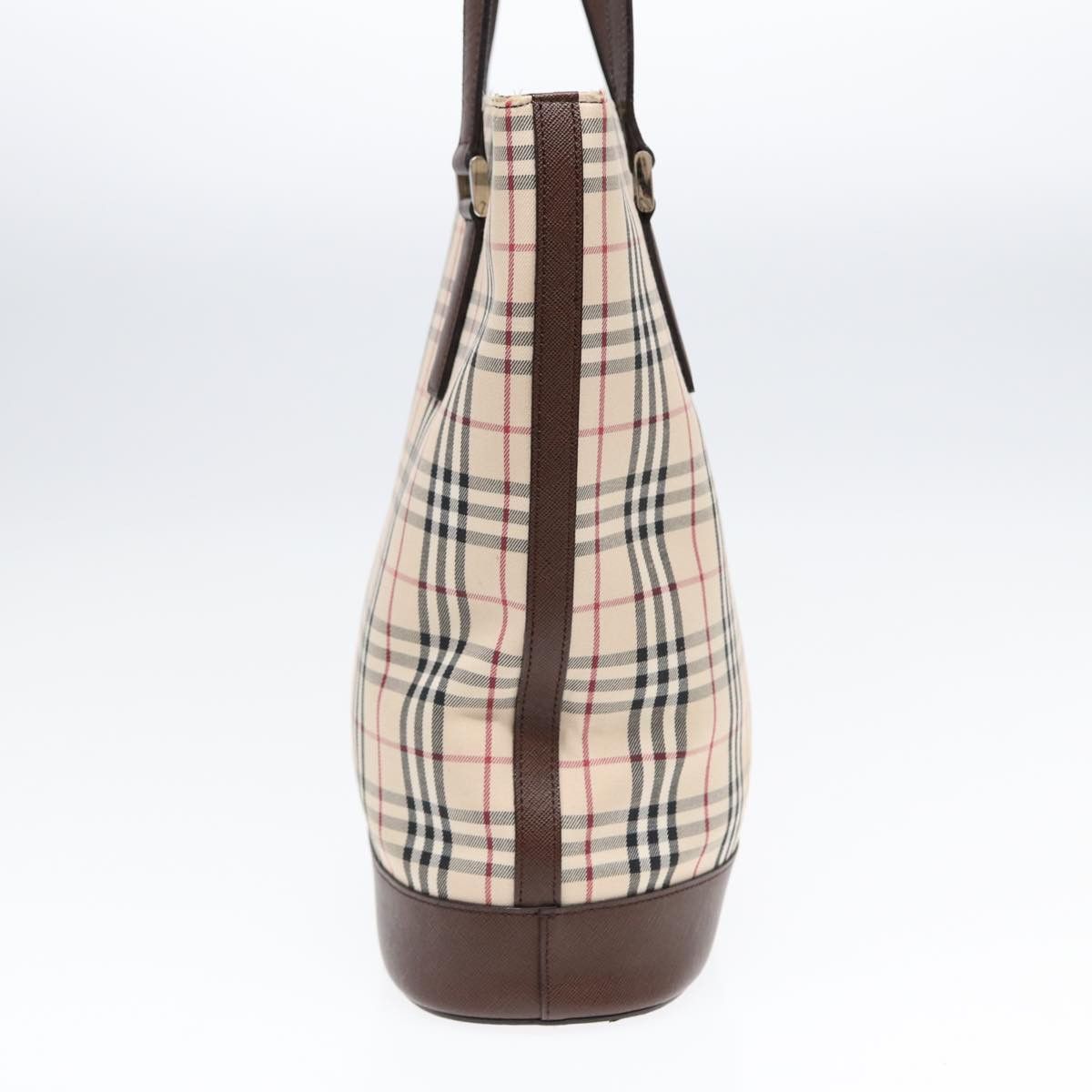 Burberry Nova Check Brown Canvas Tote Bag (Pre-Owned) Size ONE SIZE - 3 Thumbnail