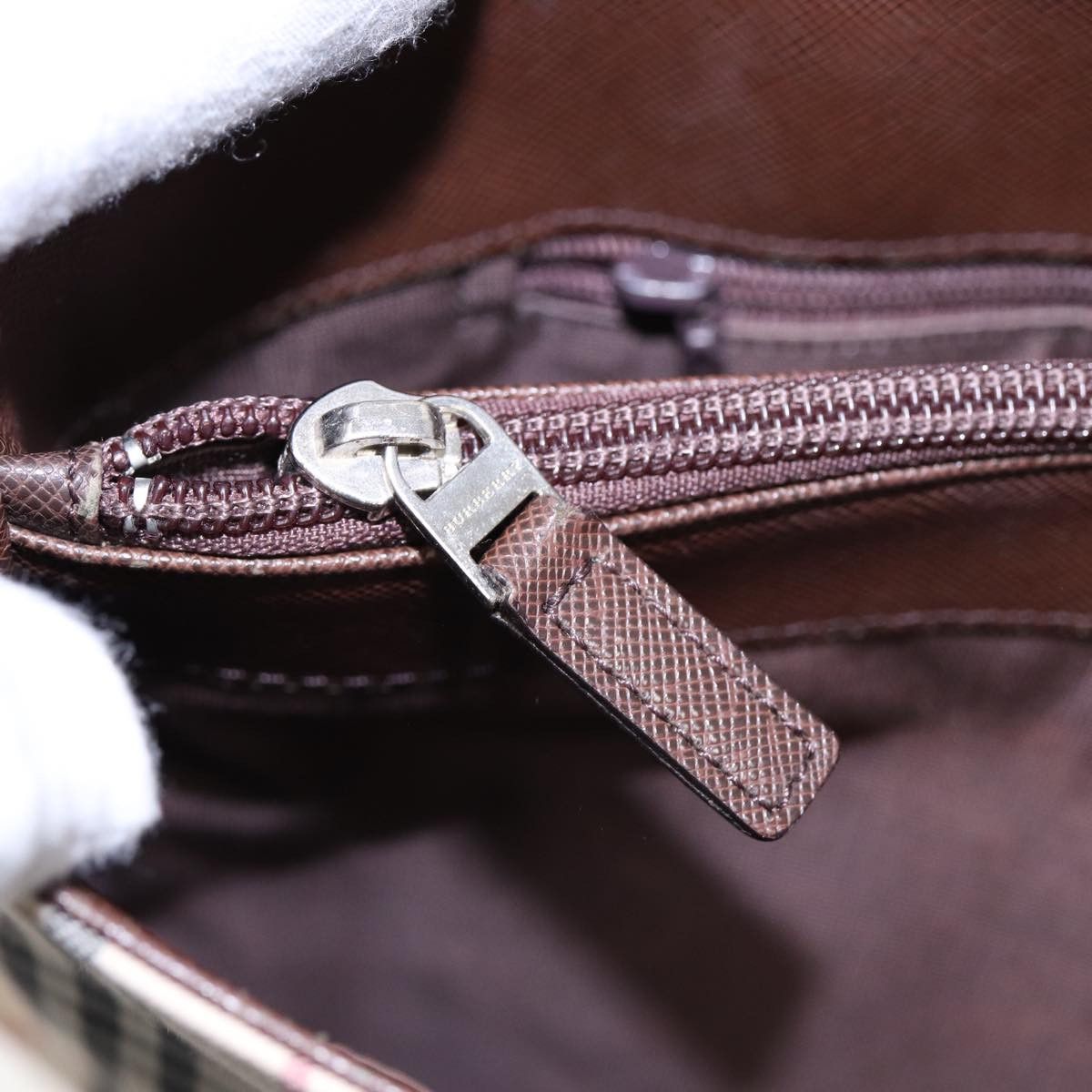 Burberry Nova Check Brown Canvas Tote Bag (Pre-Owned) Size ONE SIZE - 9 Thumbnail