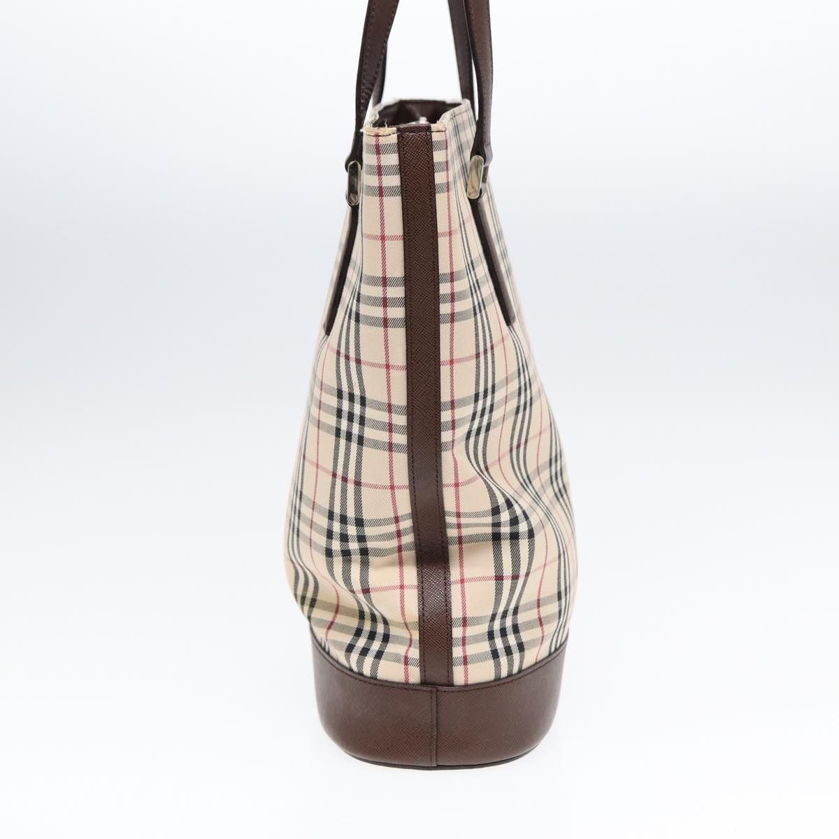 Burberry Nova Check Brown Canvas Tote Bag (Pre-Owned) Size ONE SIZE - 4 Thumbnail