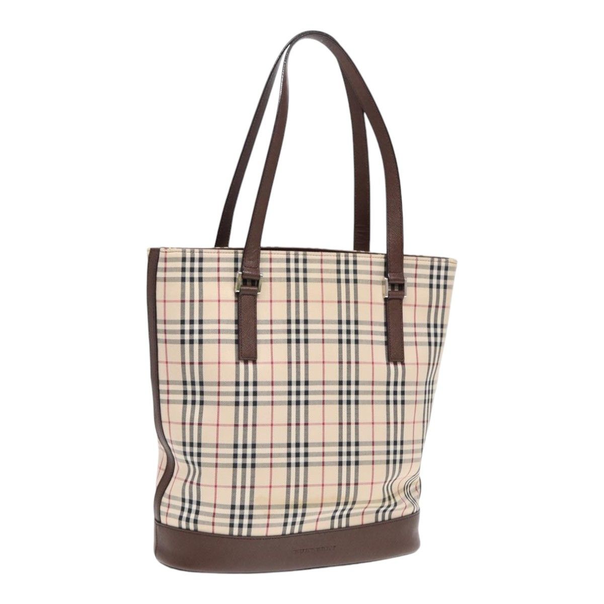 Burberry Nova Check Brown Canvas Tote Bag (Pre-Owned) Size ONE SIZE - 13 Thumbnail