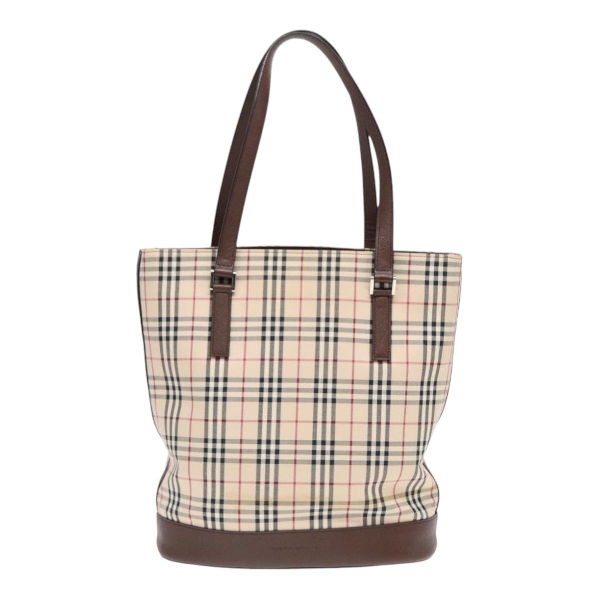 Burberry Nova Check Brown Canvas Tote Bag (Pre-Owned) Size ONE SIZE - 2 Thumbnail