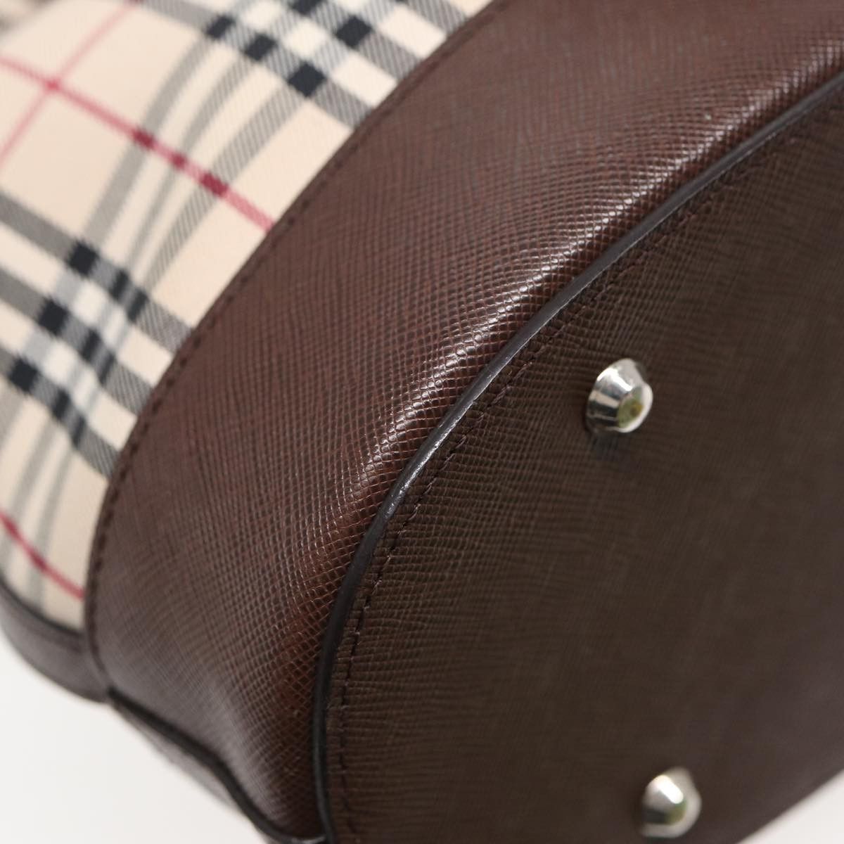 Burberry Nova Check Brown Canvas Tote Bag (Pre-Owned) Size ONE SIZE - 8 Thumbnail