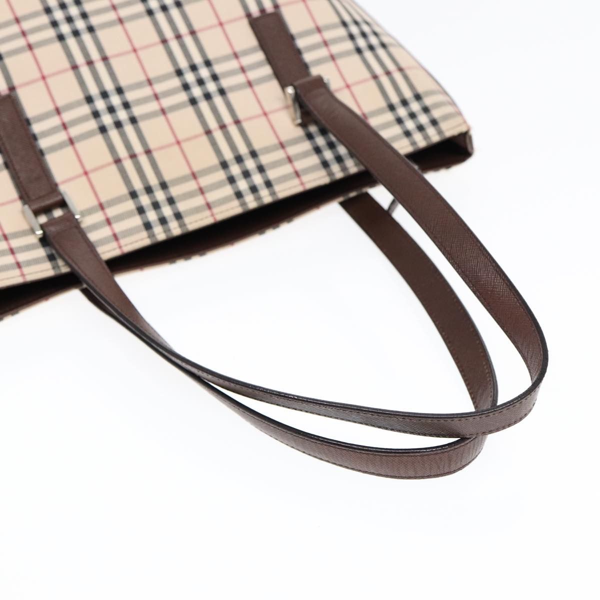 Burberry Nova Check Brown Canvas Tote Bag (Pre-Owned) Size ONE SIZE - 6 Thumbnail