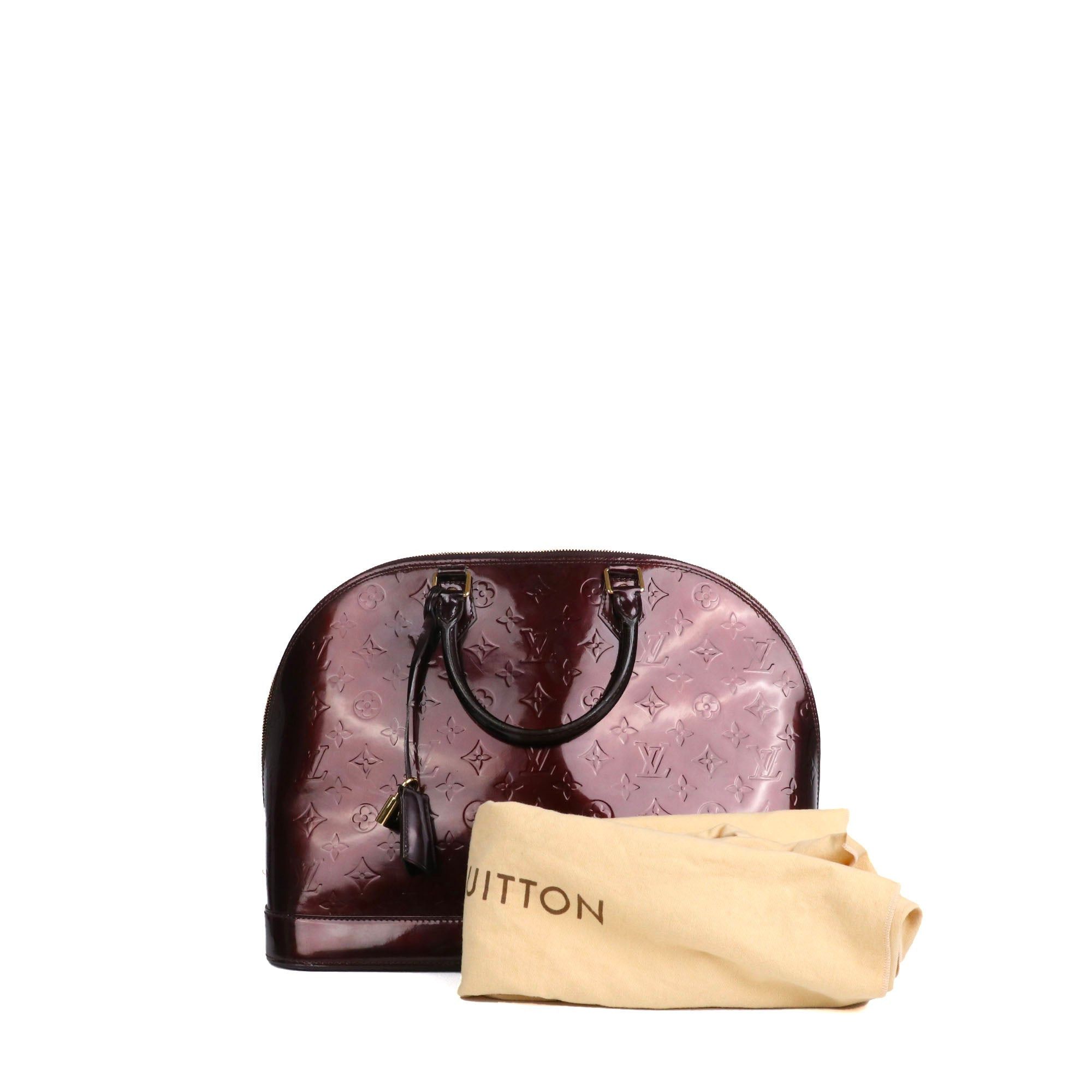 Louis Vuitton LOUIS VUITTON - Louis Vuitton Alma PM handbag in burgundy patent leather Size ONE SIZE - 12 Thumbnail