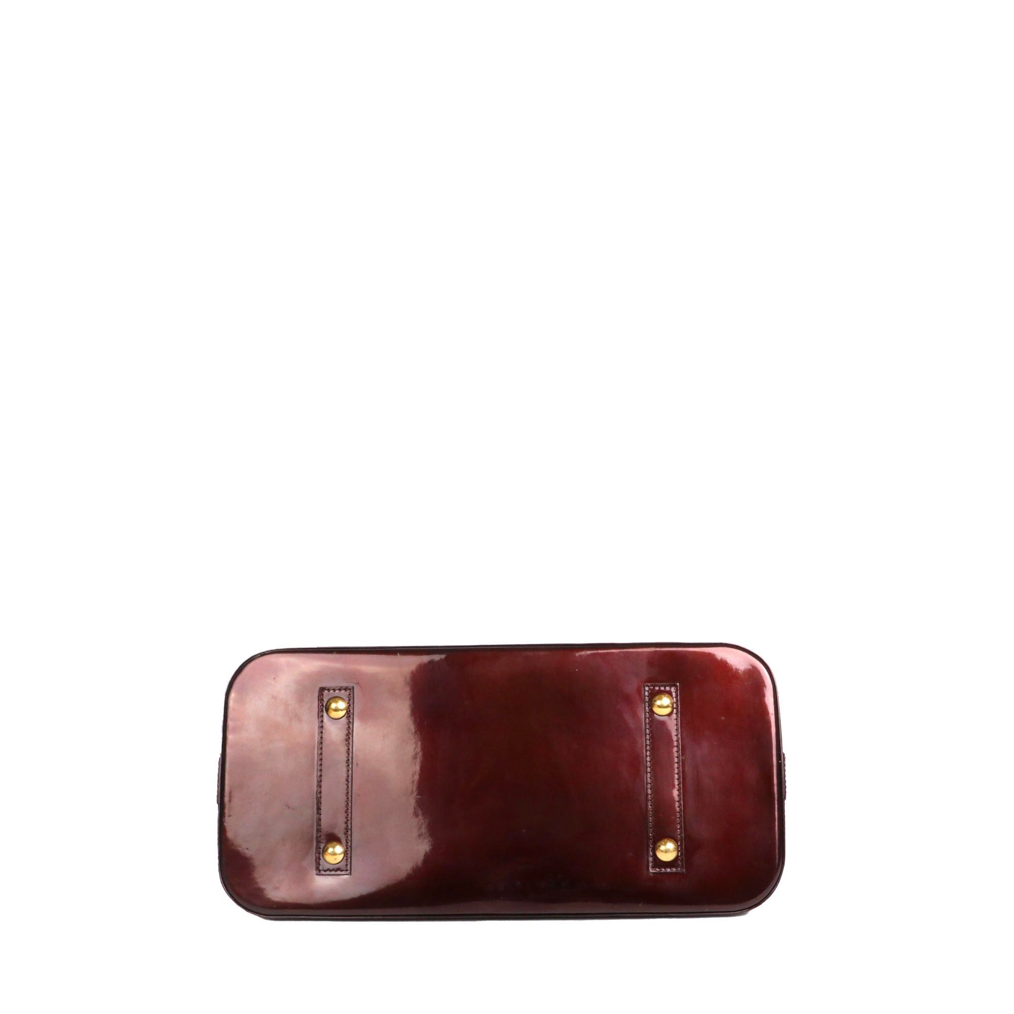Louis Vuitton LOUIS VUITTON - Louis Vuitton Alma PM handbag in burgundy patent leather Size ONE SIZE - 4 Thumbnail