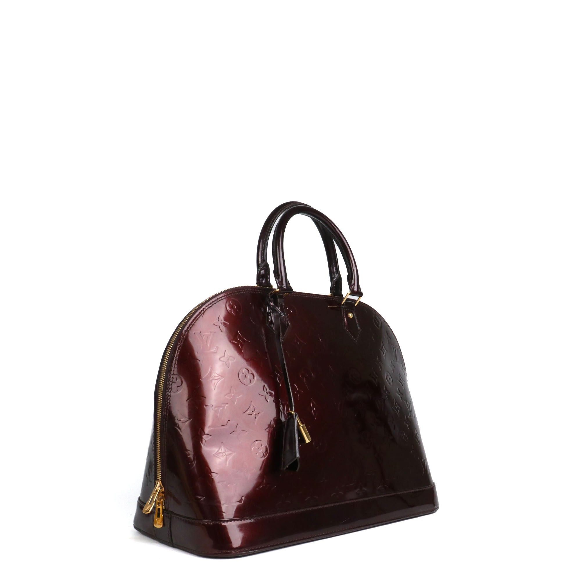 Louis Vuitton LOUIS VUITTON - Louis Vuitton Alma PM handbag in burgundy patent leather Size ONE SIZE - 2 Thumbnail