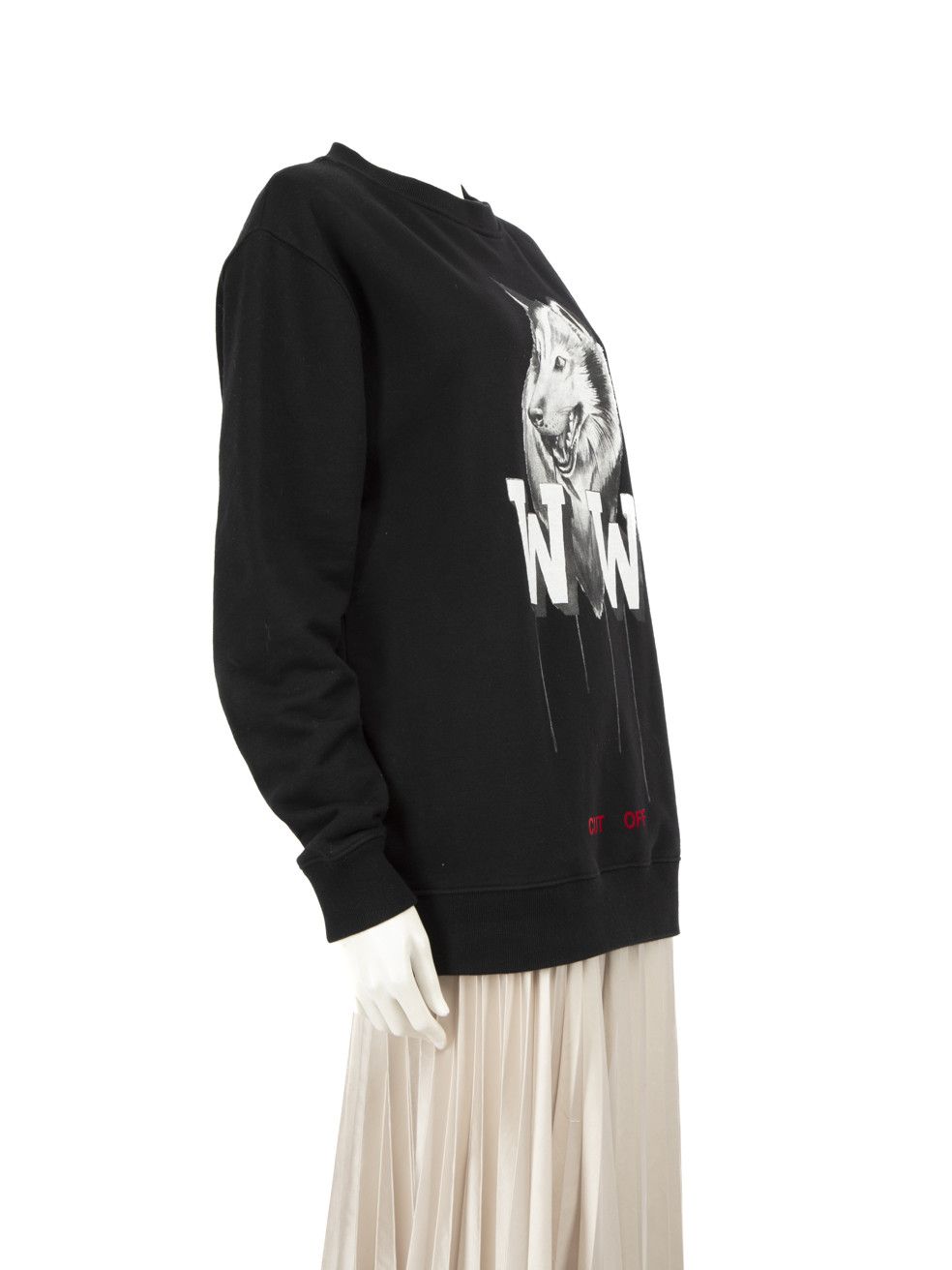 Off-White Black Wolf Print Jumper Size M / US 6-8 / IT 42-44 - 2 Thumbnail