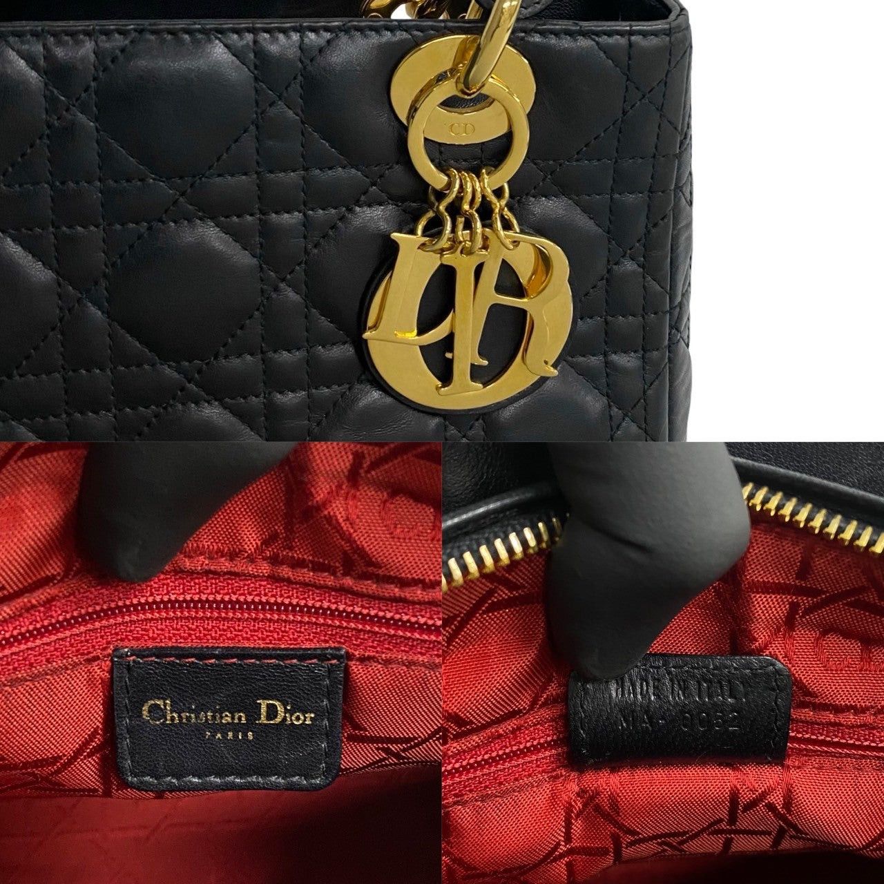 Dior Dior Handbag Black Lambskin Size ONE SIZE - 3 Thumbnail