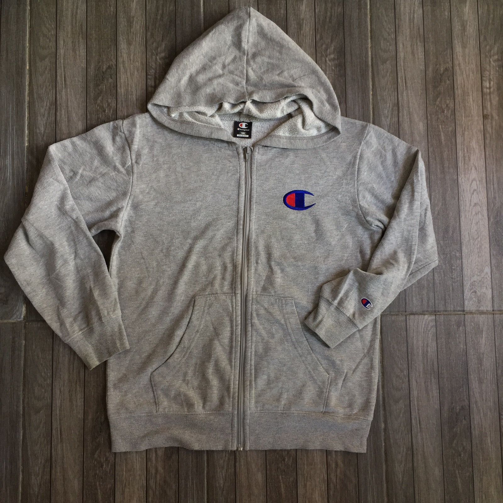 Champion Hoodie Big Logo Embroidered On Chest For Youth