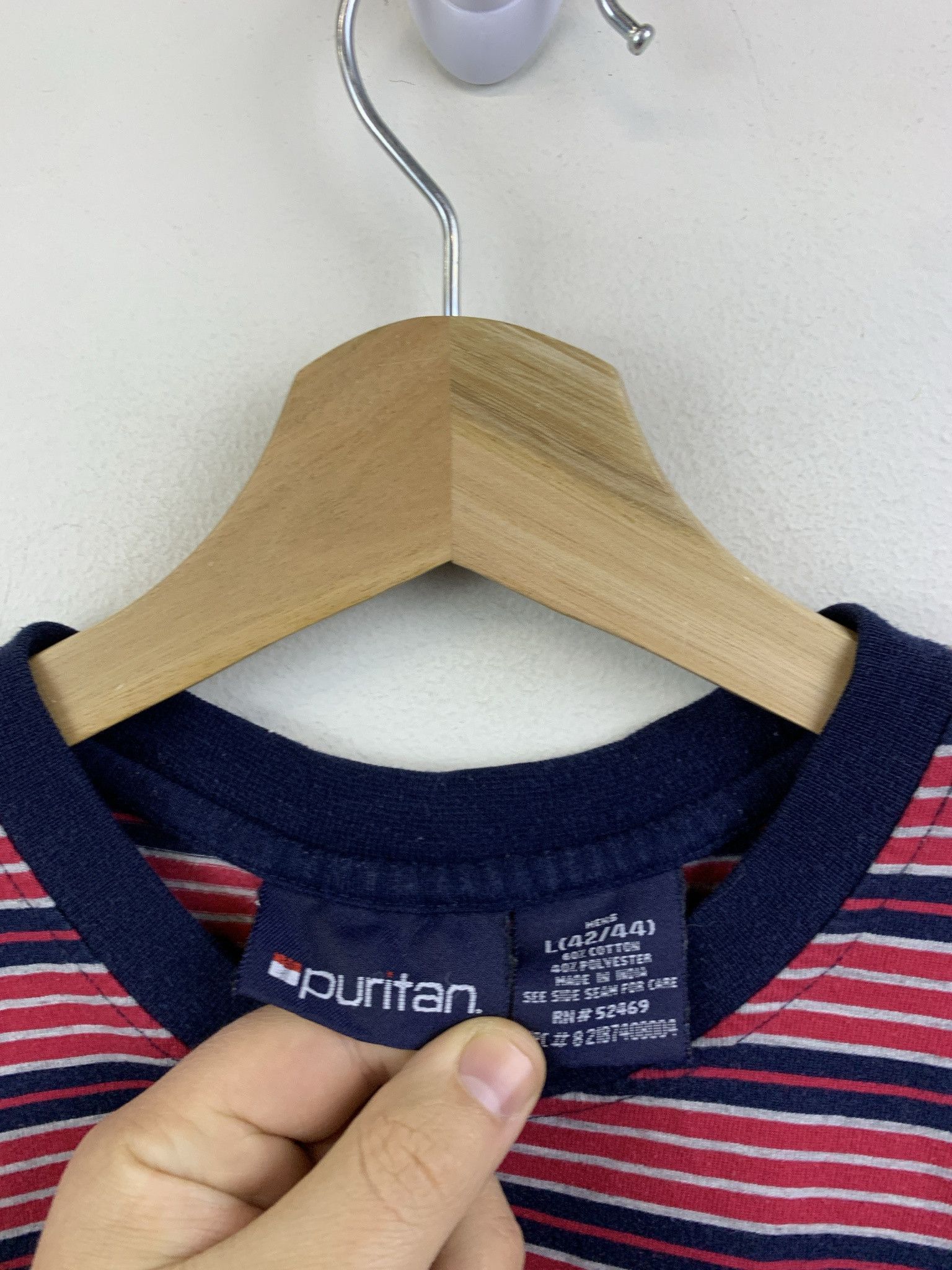 Other Vintage Union Bay 1990s Striped Pocket Tee Size L Size US L / EU 52-54 / 3 - 2 Thumbnail