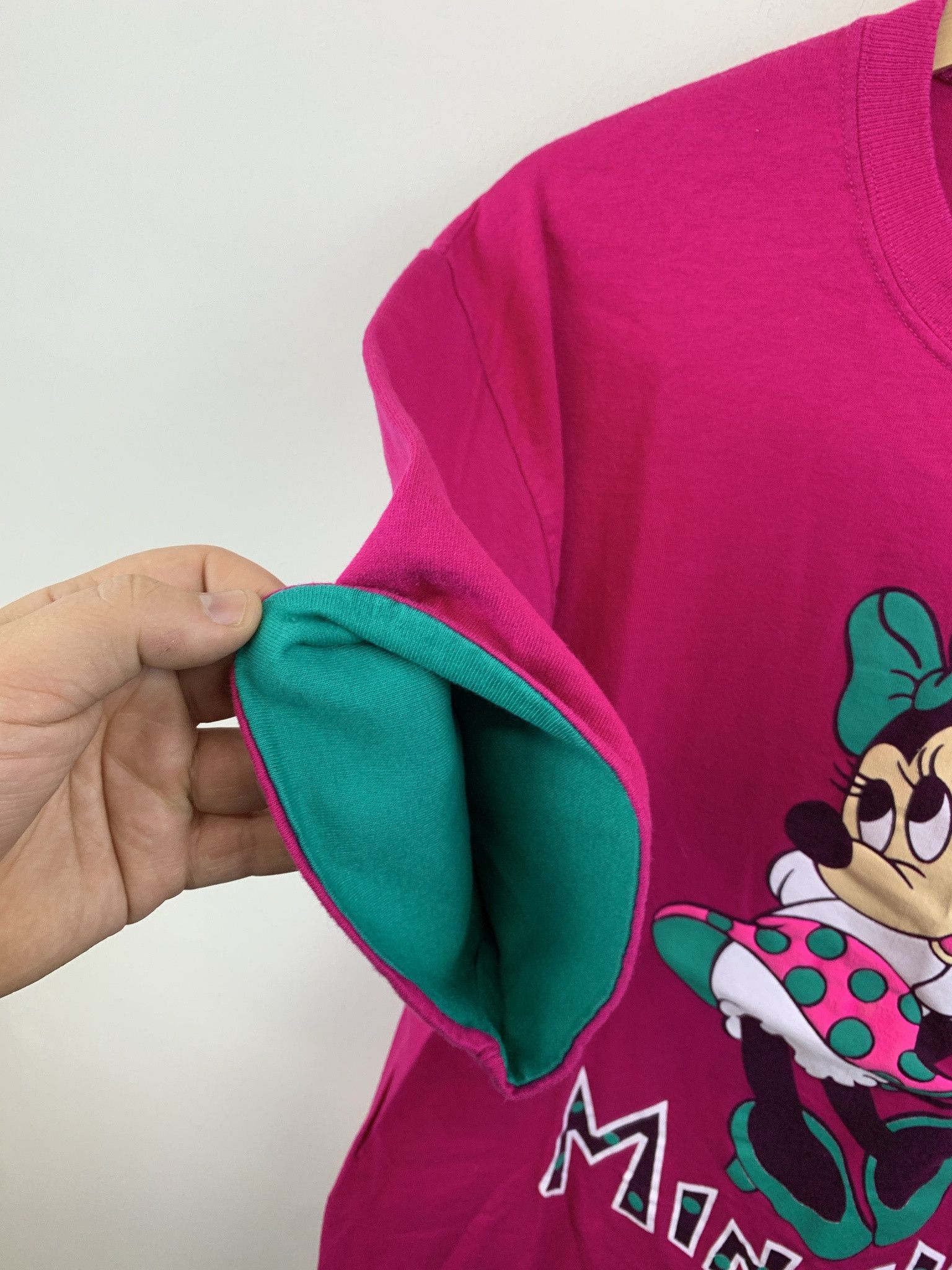 Disney Vintage 1990s Minnie Mouse Pink Tee Minnie Mickey Mouse Tee Size L Size US L / EU 52-54 / 3 - 3 Thumbnail