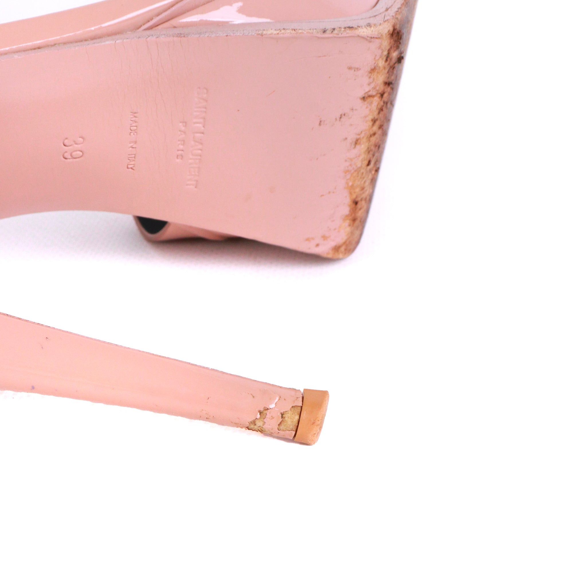 Saint Laurent Paris SAINT LAURENT - Saint Laurent Tribute pumps in powder pink patent leather (T39) Size US 8 / IT 38 - 4 Thumbnail