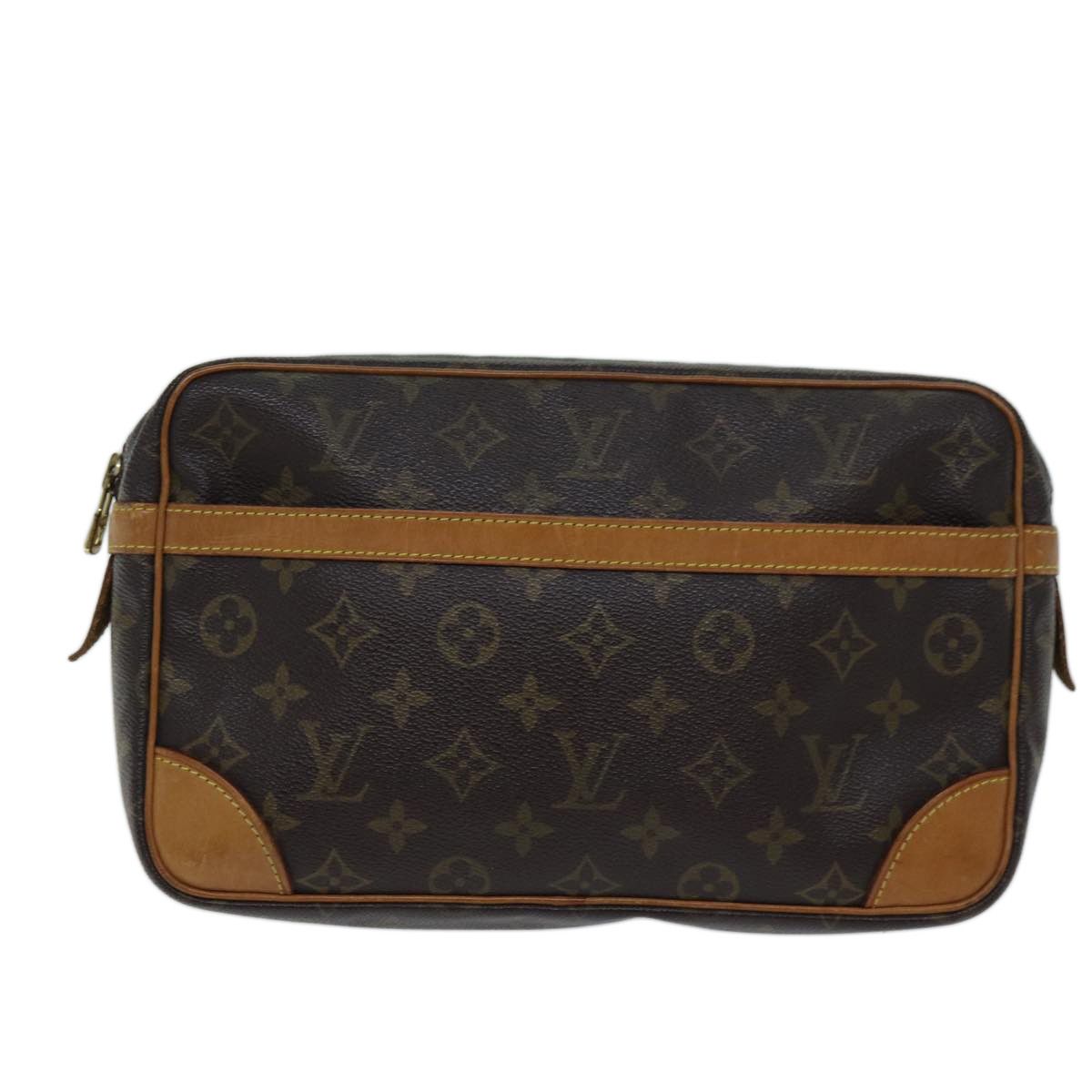 Louis Vuitton Compiegne 28 Brown Canvas Clutch Bag (Pre-Owned) Size ONE SIZE - 11 Thumbnail