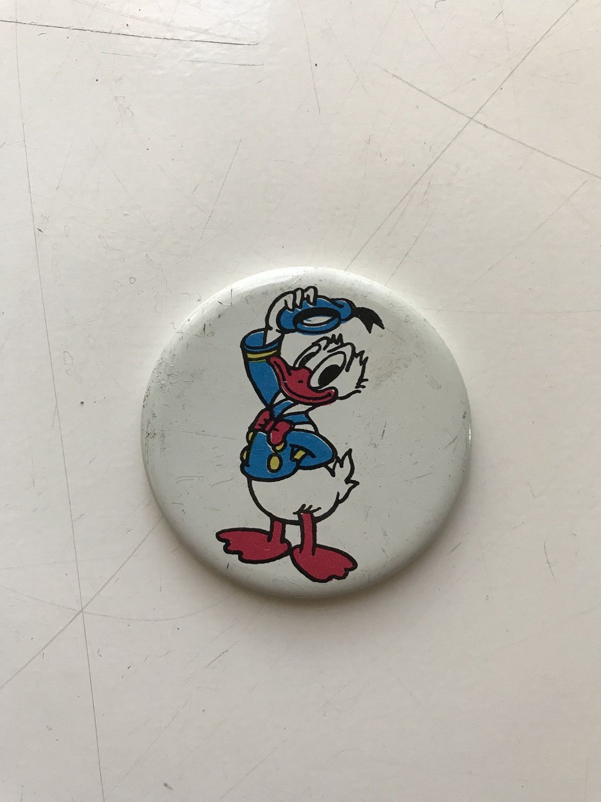 Vintage 70s Disney Donald Duck Pin Pinback Button Made In USSR Soviet Union Era
