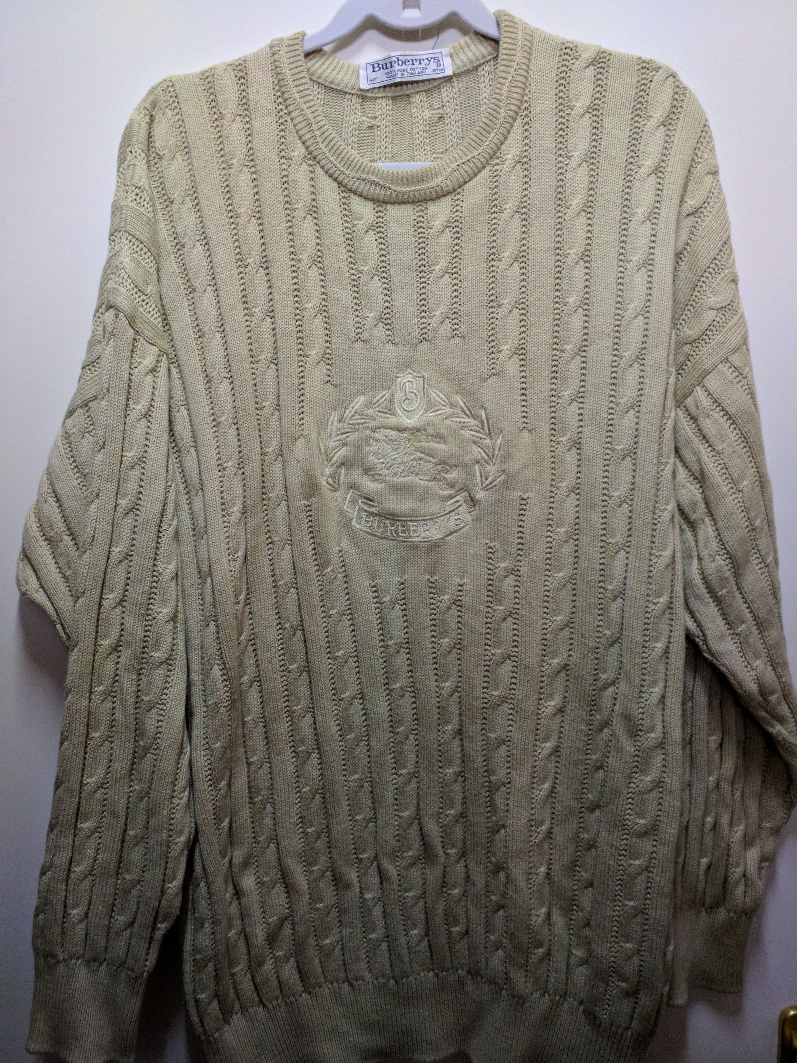 image of Burberry Vintage Sweater in Beige, Men's (Size 2XL)