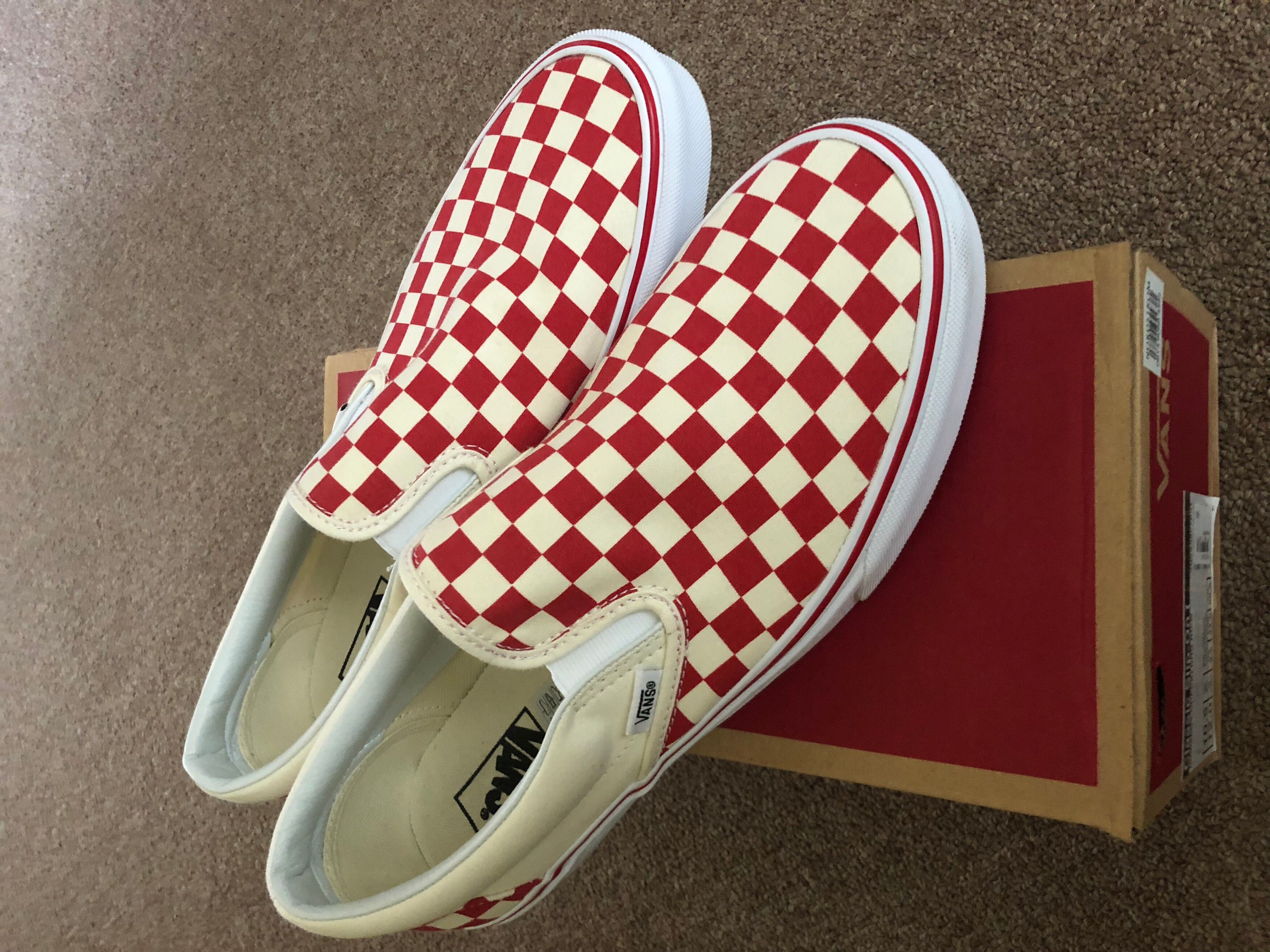 Vans Checkered red slip on Size US 10.5 / EU 43-44 - 1 Preview