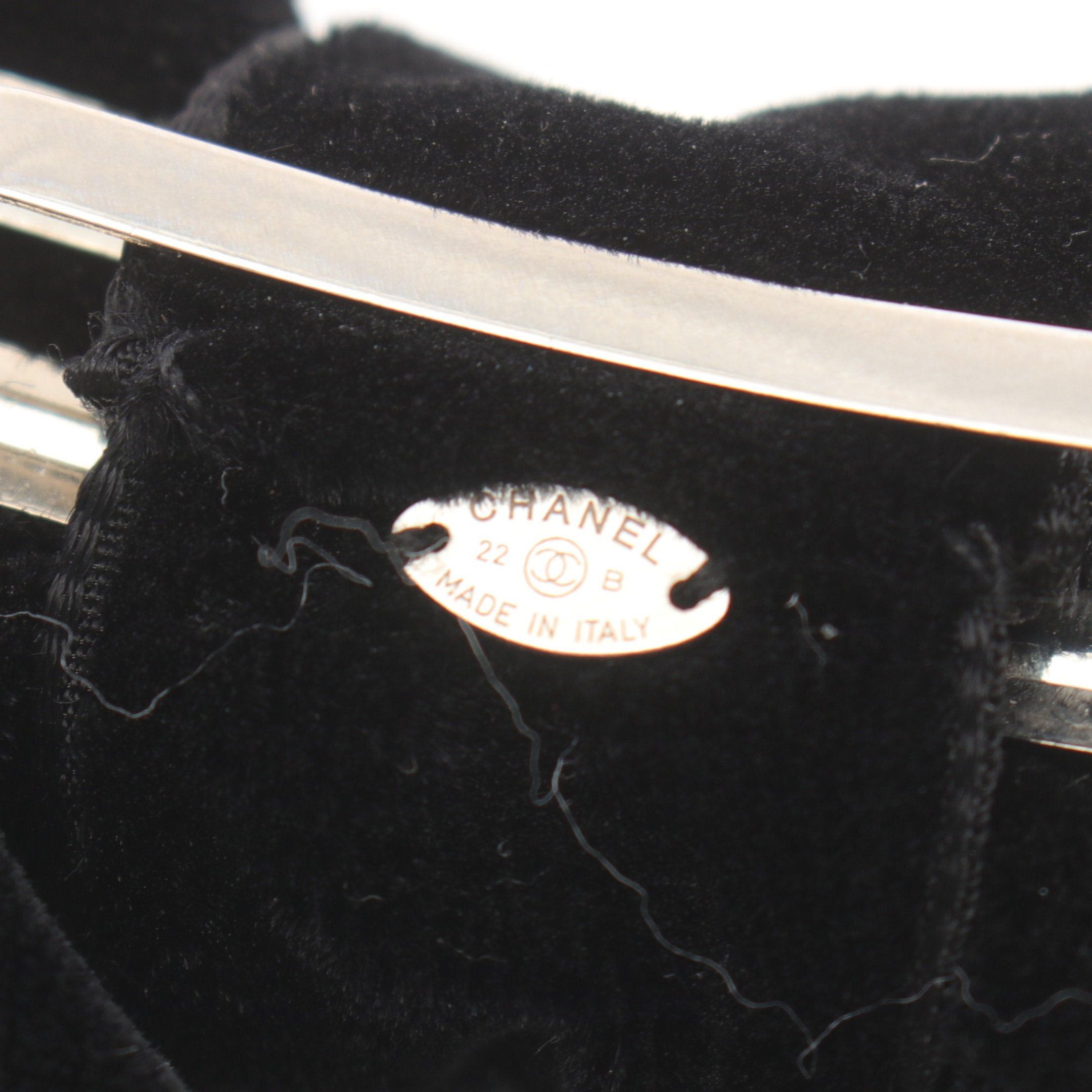 Chanel Chanel Coco Mark Ribbon Barretta Hair Clip Velor Black 22B Size ONE SIZE - 3 Thumbnail