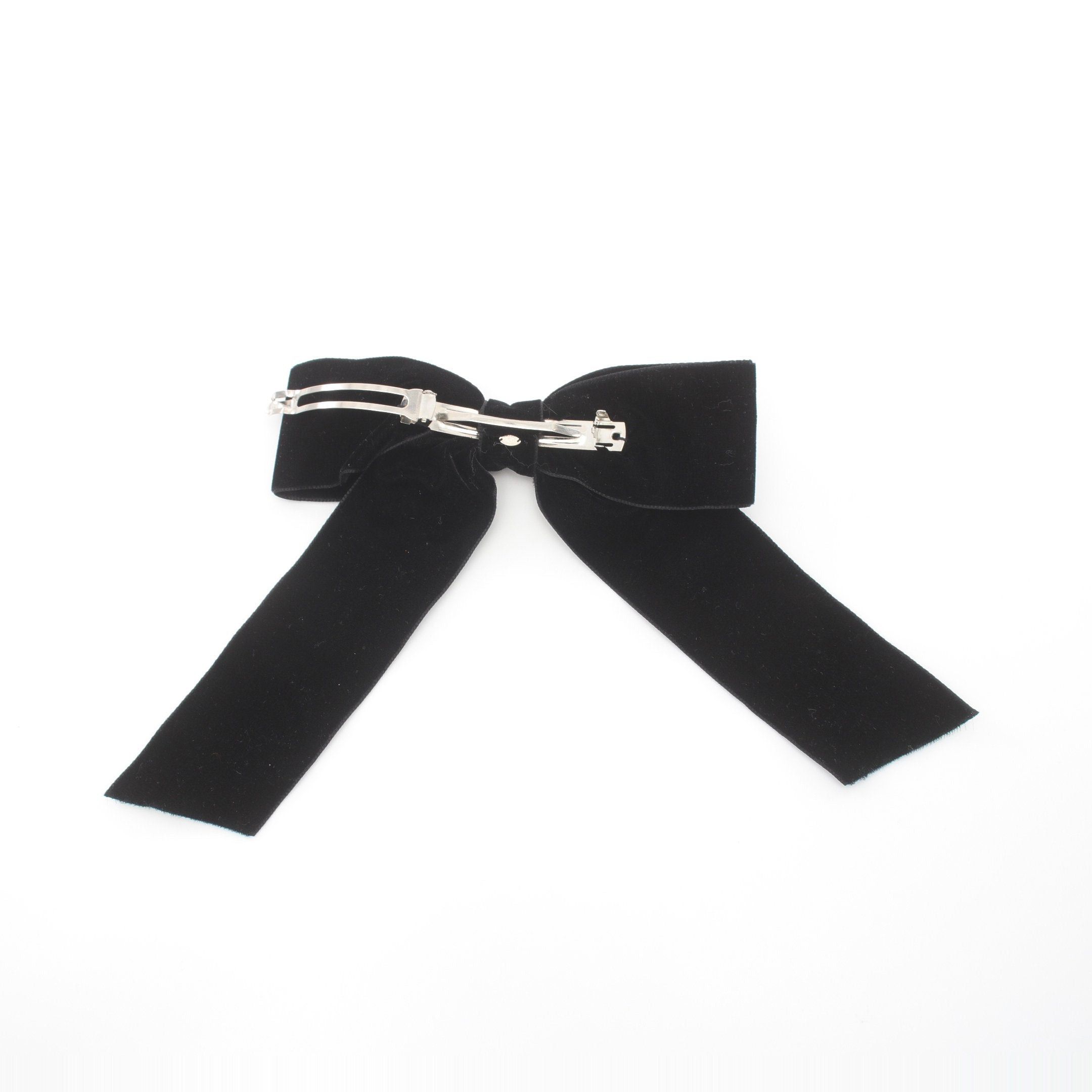 Chanel Chanel Coco Mark Ribbon Barretta Hair Clip Velor Black 22B Size ONE SIZE - 2 Thumbnail