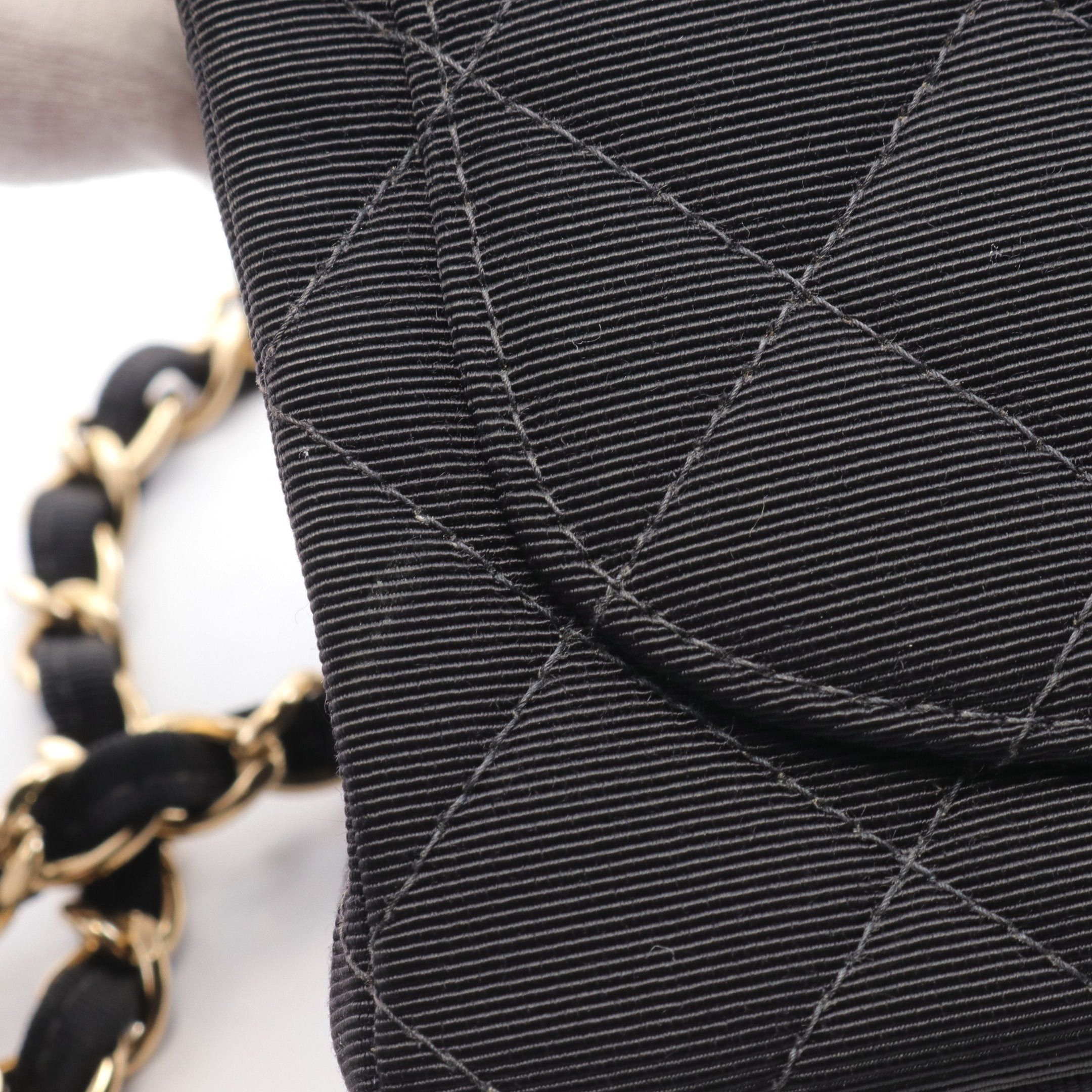 Chanel Chanel Mini Matelasse Chain Shoulder Bag Canvas Black Gold Hardware Size ONE SIZE - 9 Thumbnail