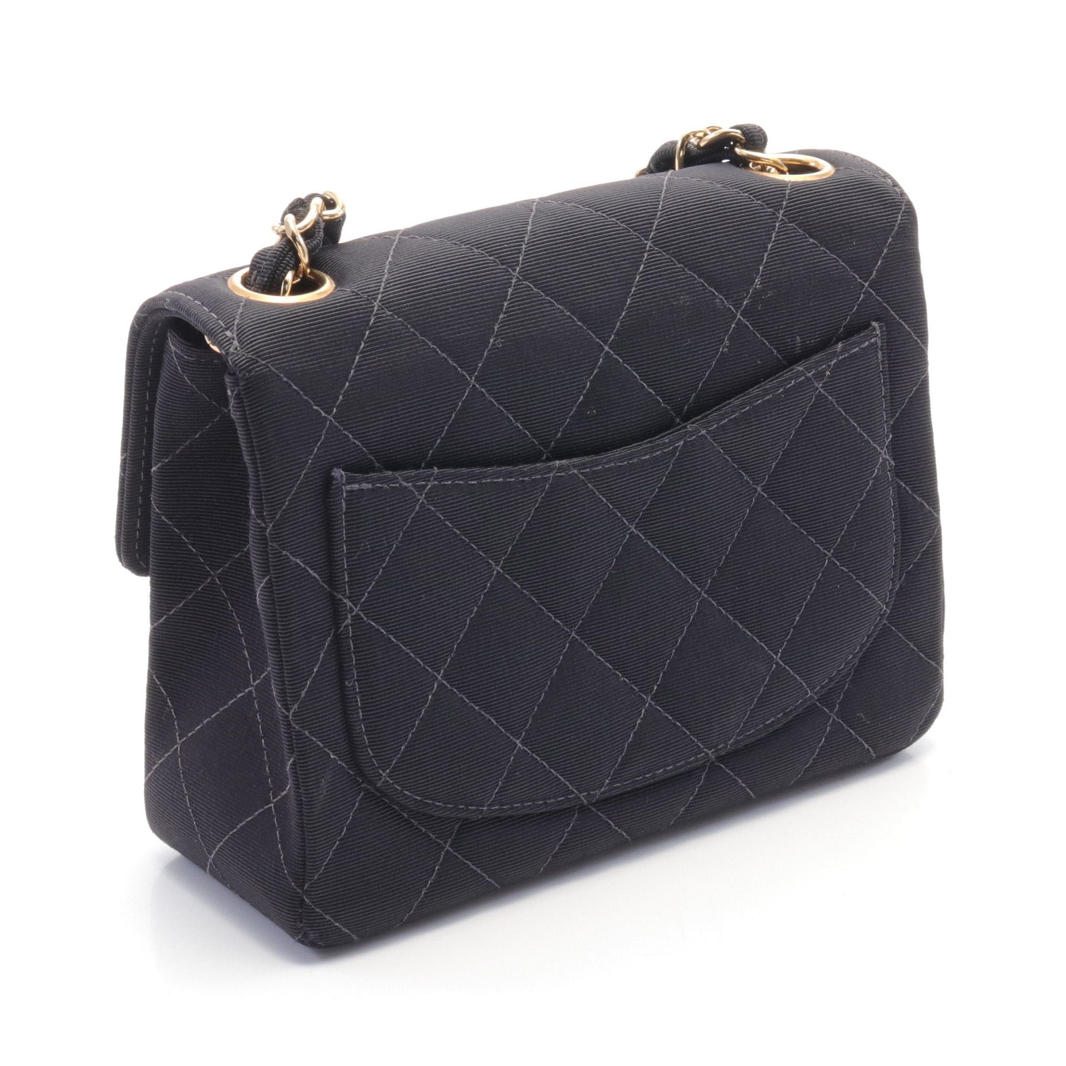 Chanel Chanel Mini Matelasse Chain Shoulder Bag Canvas Black Gold Hardware Size ONE SIZE - 2 Thumbnail