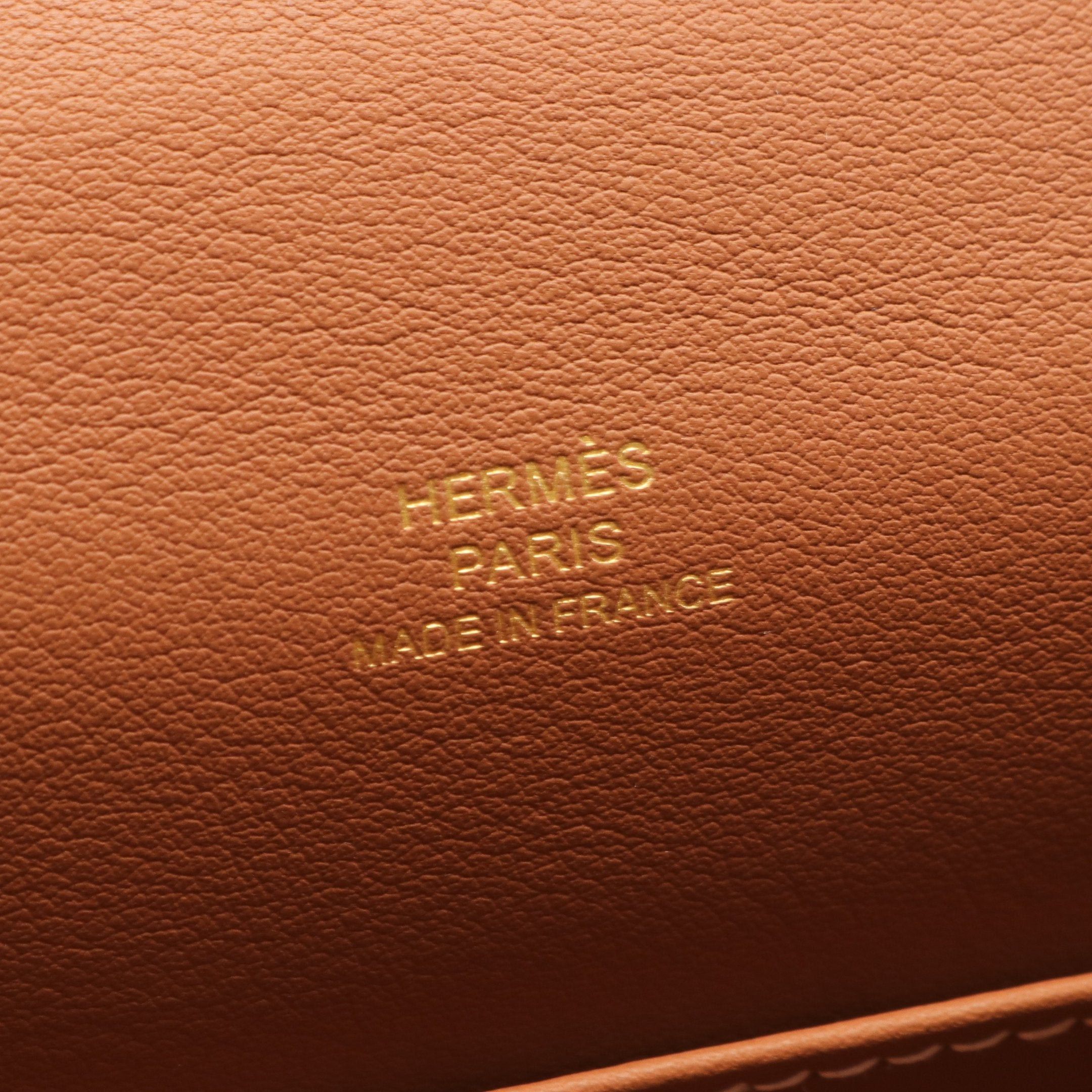 Hermes Hermes Pochette Kelly Mini Handbag Veau Swift Brown Gold Hardware Double Engraved Size ONE SIZE - 4 Thumbnail