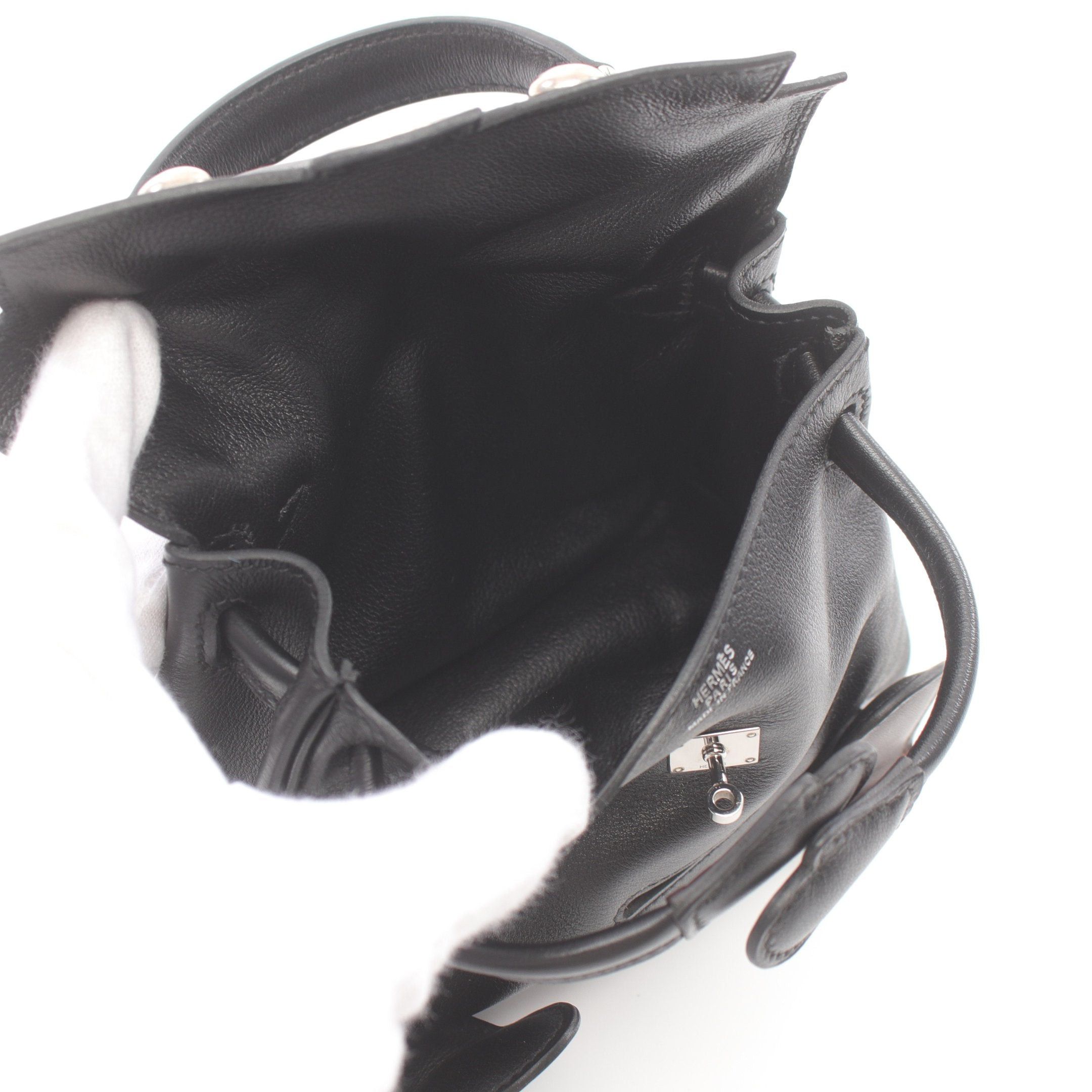 Hermes Hermes Handbag Veau Gulliver Black Silver Hardware □D Stamp Size ONE SIZE - 3 Thumbnail