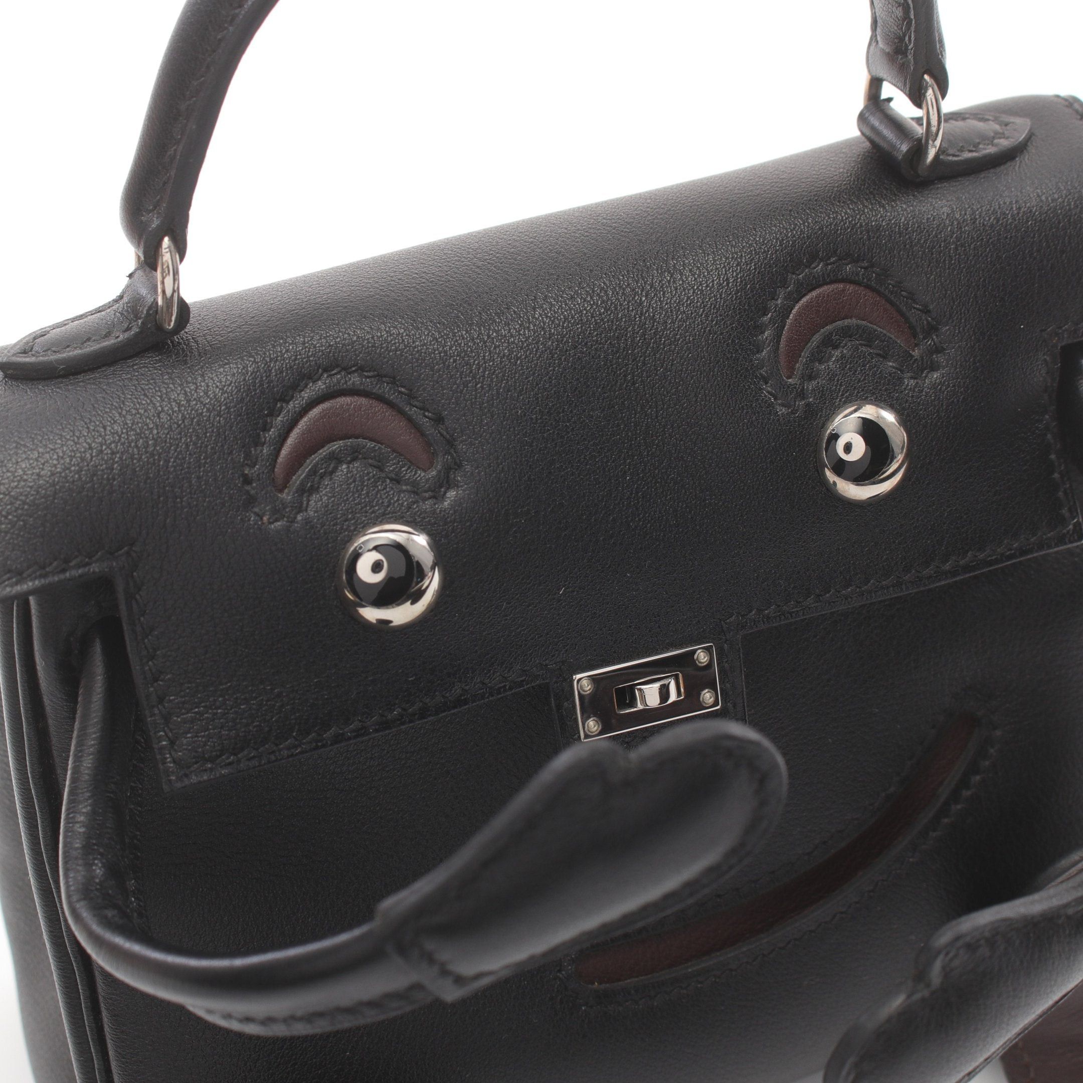 Hermes Hermes Handbag Veau Gulliver Black Silver Hardware □D Stamp Size ONE SIZE - 6 Thumbnail