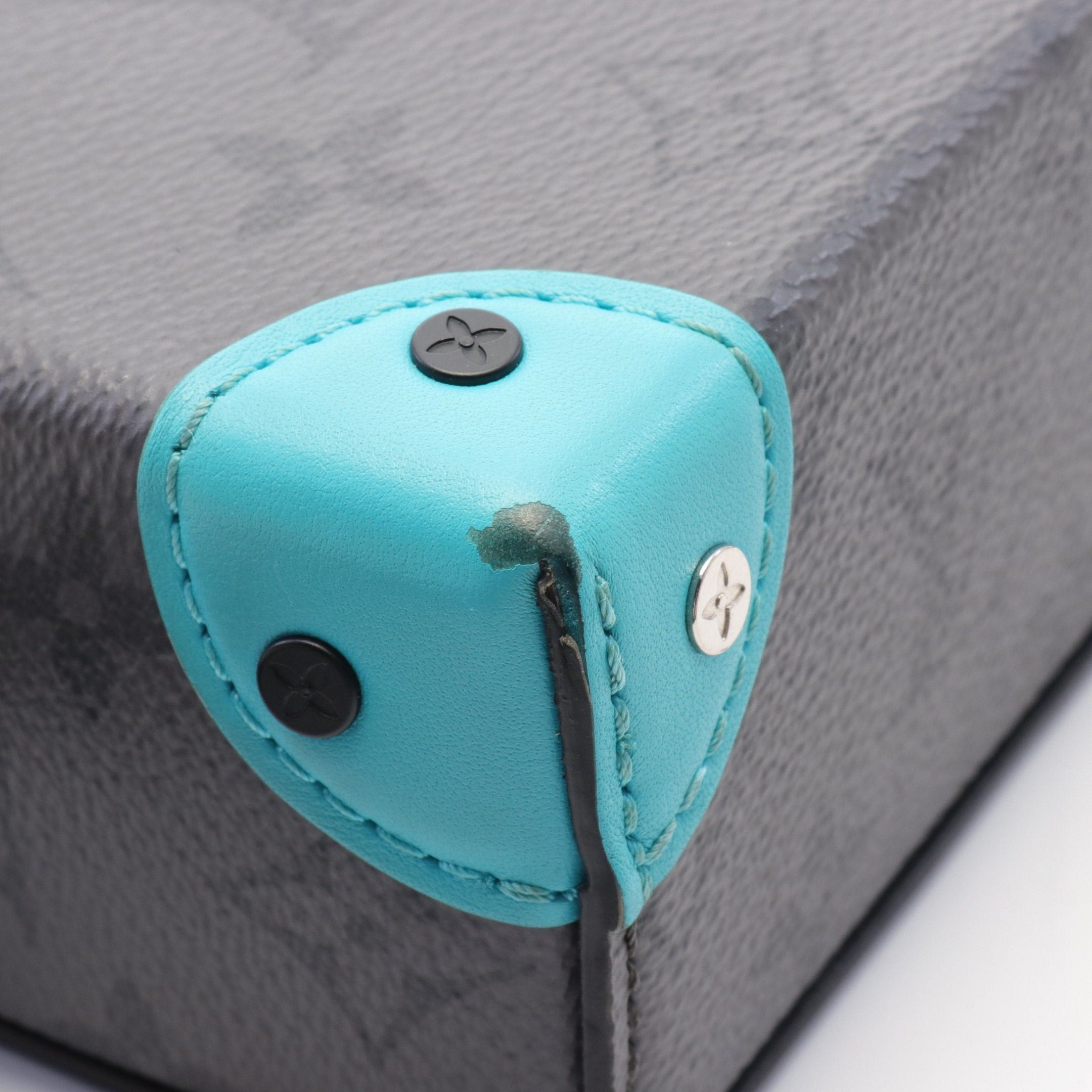 Louis Vuitton Louis Vuitton Steamer Wearable Wallet Monogram Eclipse Reverse Shoulder Leather Gray Turquoise Blue Size ONE SIZE - 5 Thumbnail