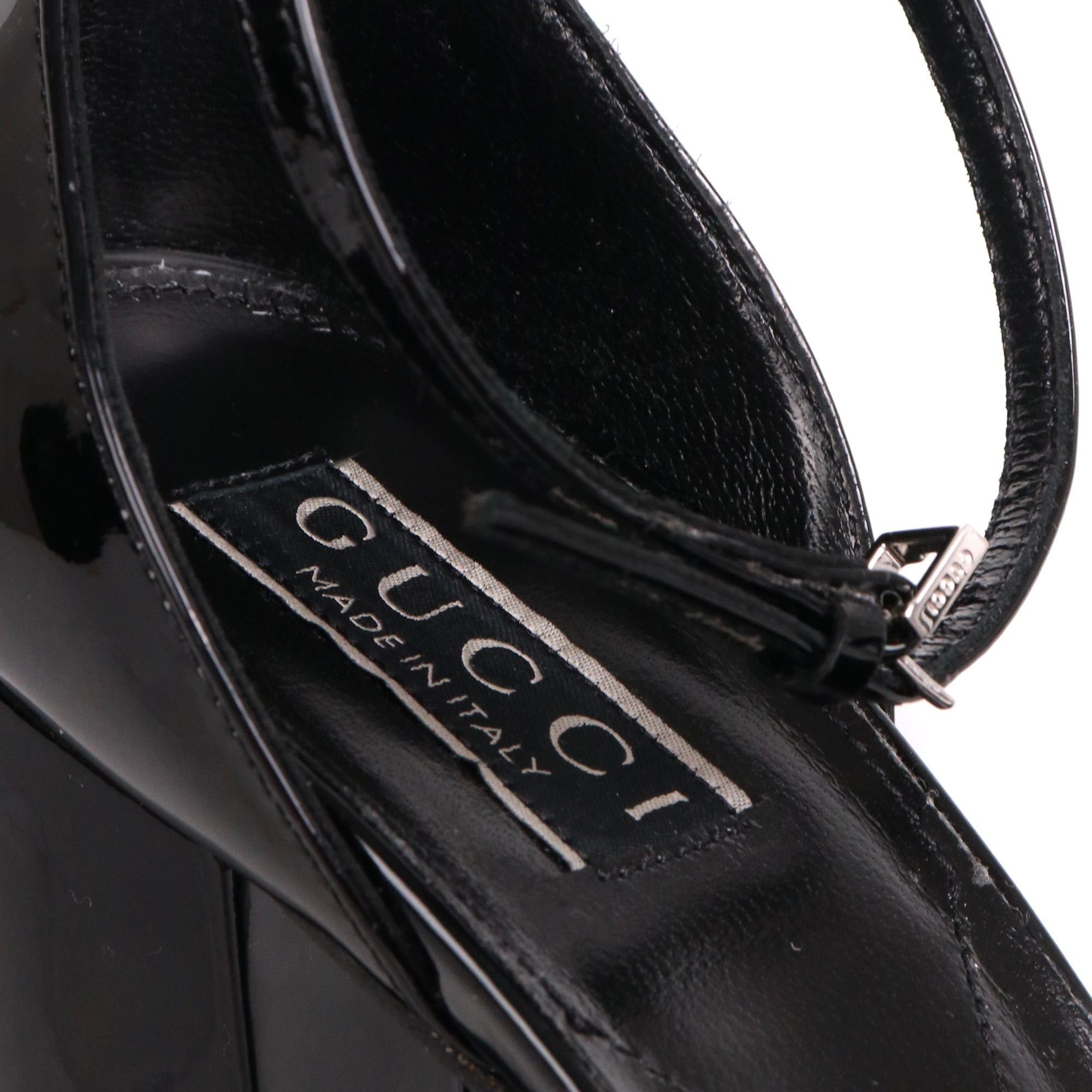 Gucci GUCCI - Gucci Crystal pumps in black patent leather (T40.5) Size US 9.5 / IT 39.5 - 7 Thumbnail