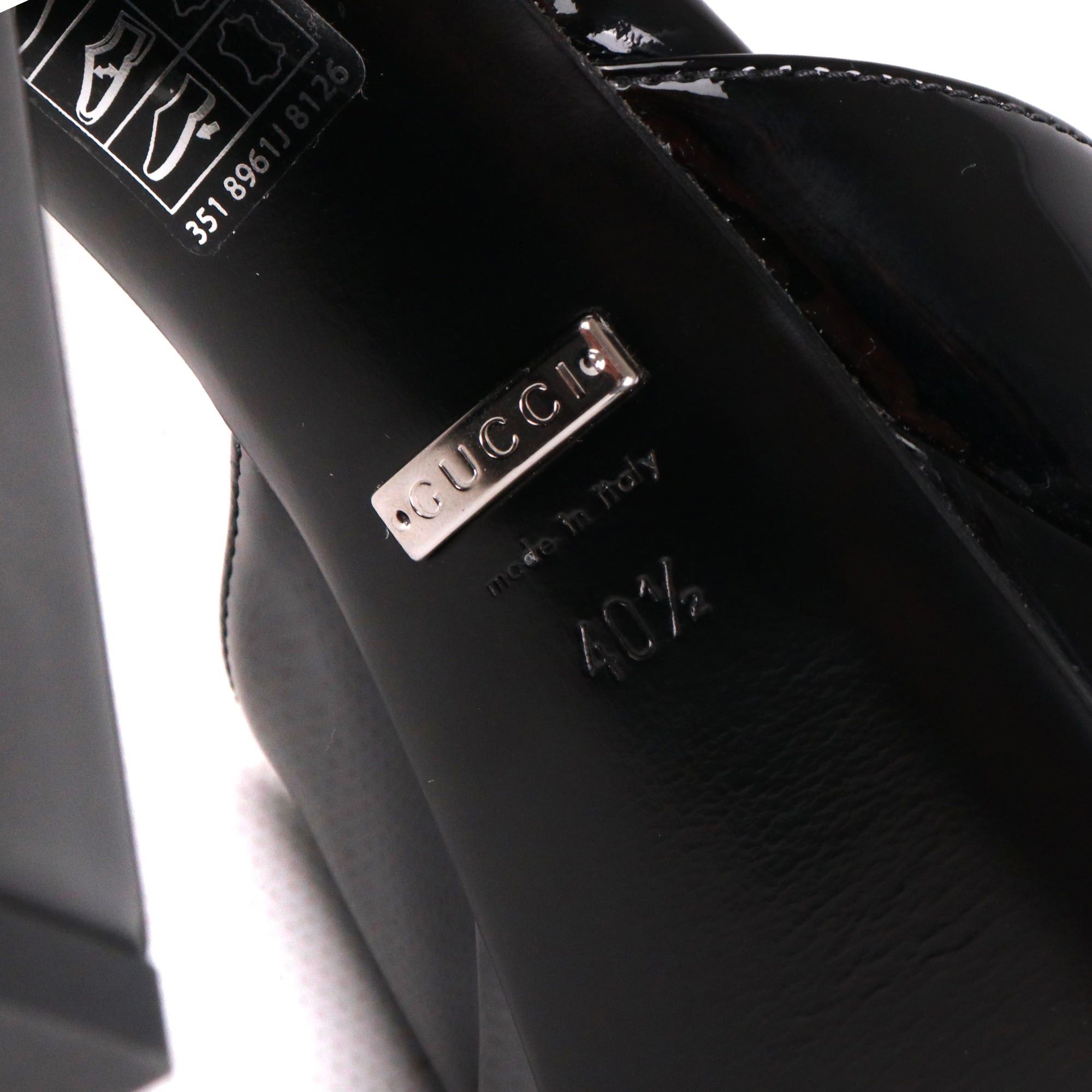Gucci GUCCI - Gucci Crystal pumps in black patent leather (T40.5) Size US 9.5 / IT 39.5 - 6 Thumbnail