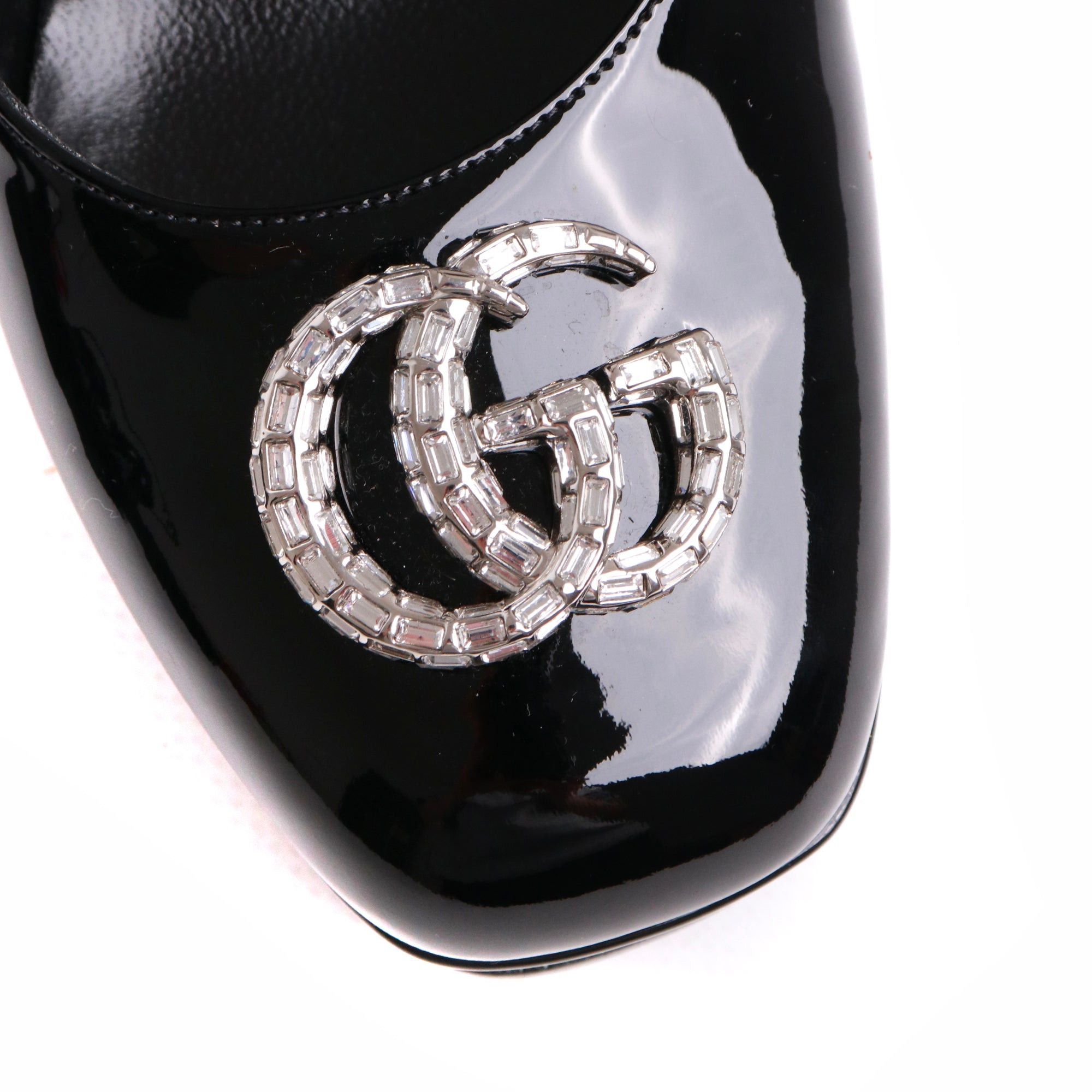 Gucci GUCCI - Gucci Crystal pumps in black patent leather (T40.5) Size US 9.5 / IT 39.5 - 4 Thumbnail