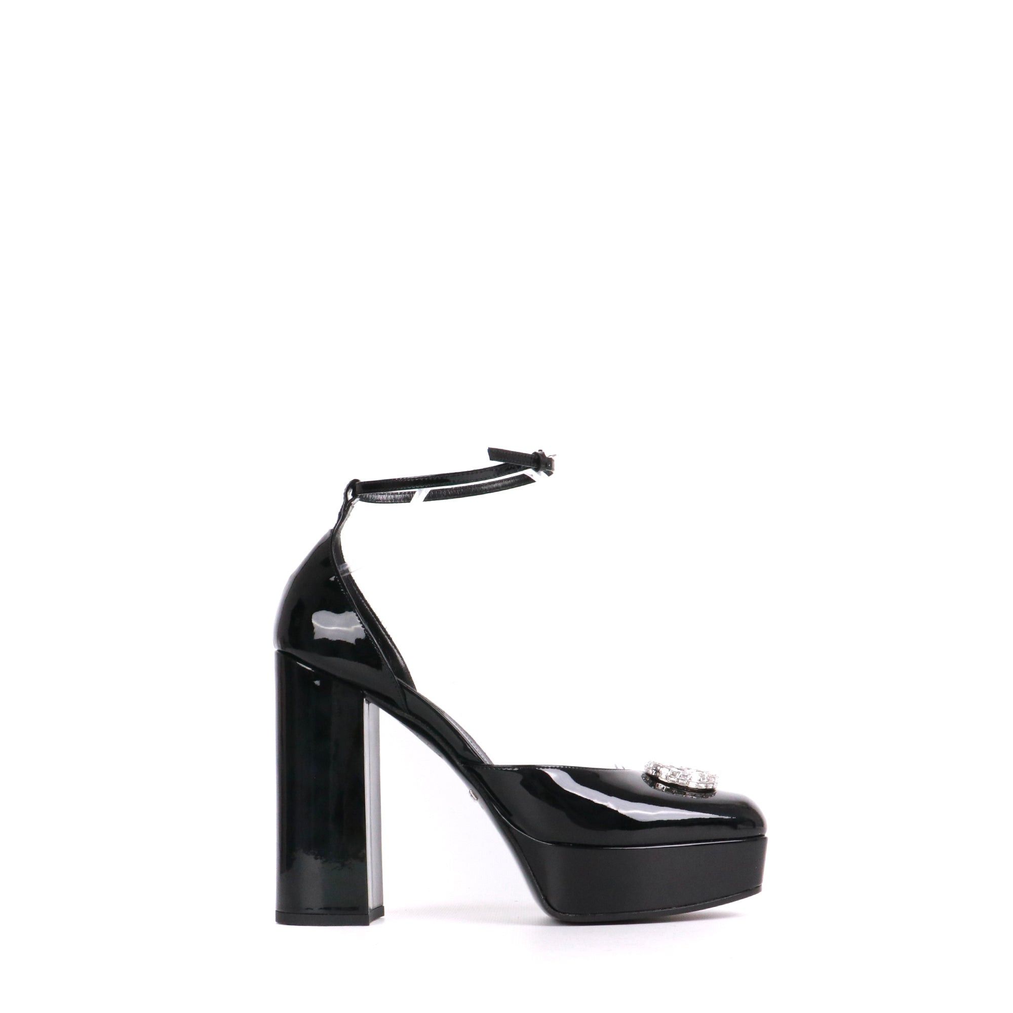 Gucci GUCCI - Gucci Crystal pumps in black patent leather (T40.5) Size US 9.5 / IT 39.5 - 2 Thumbnail
